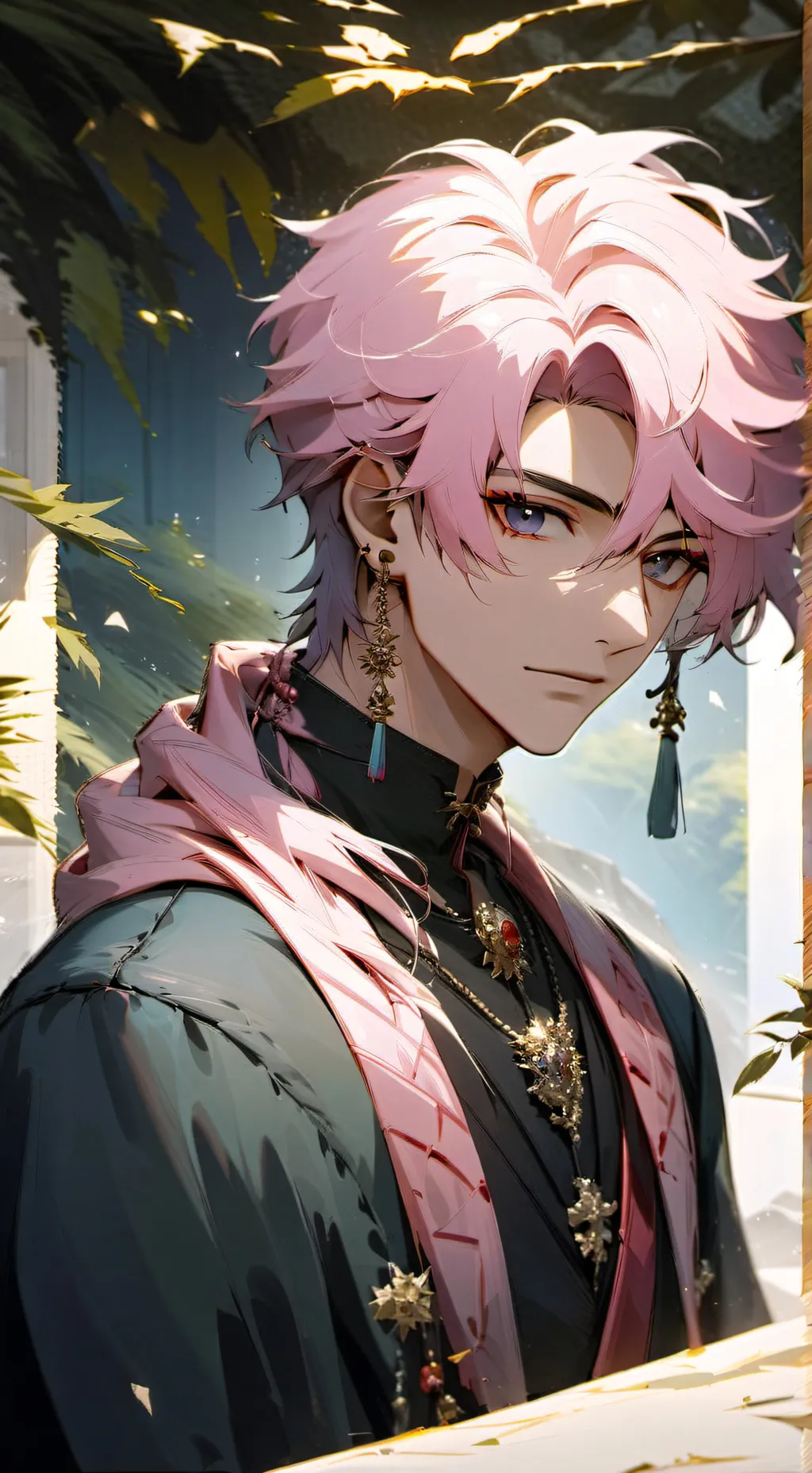 ai character: Moonlight background