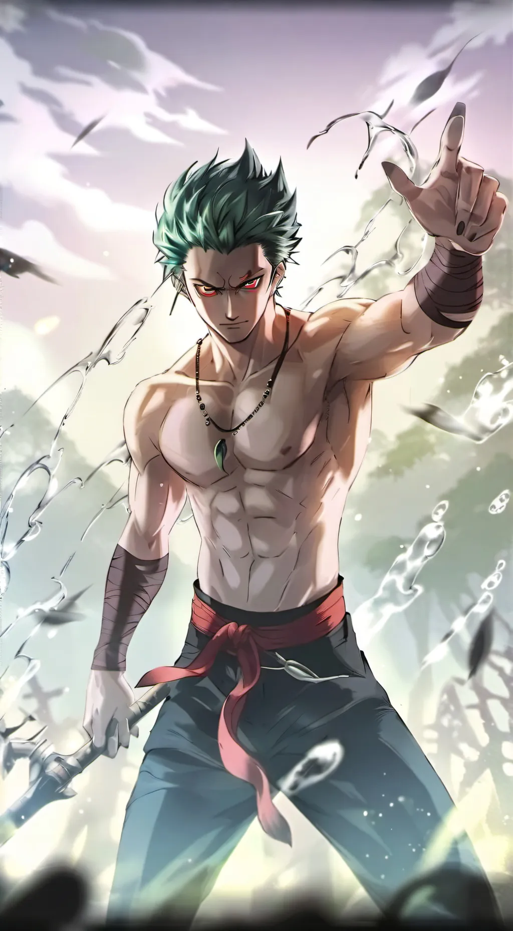 ai character: roronao zoro background