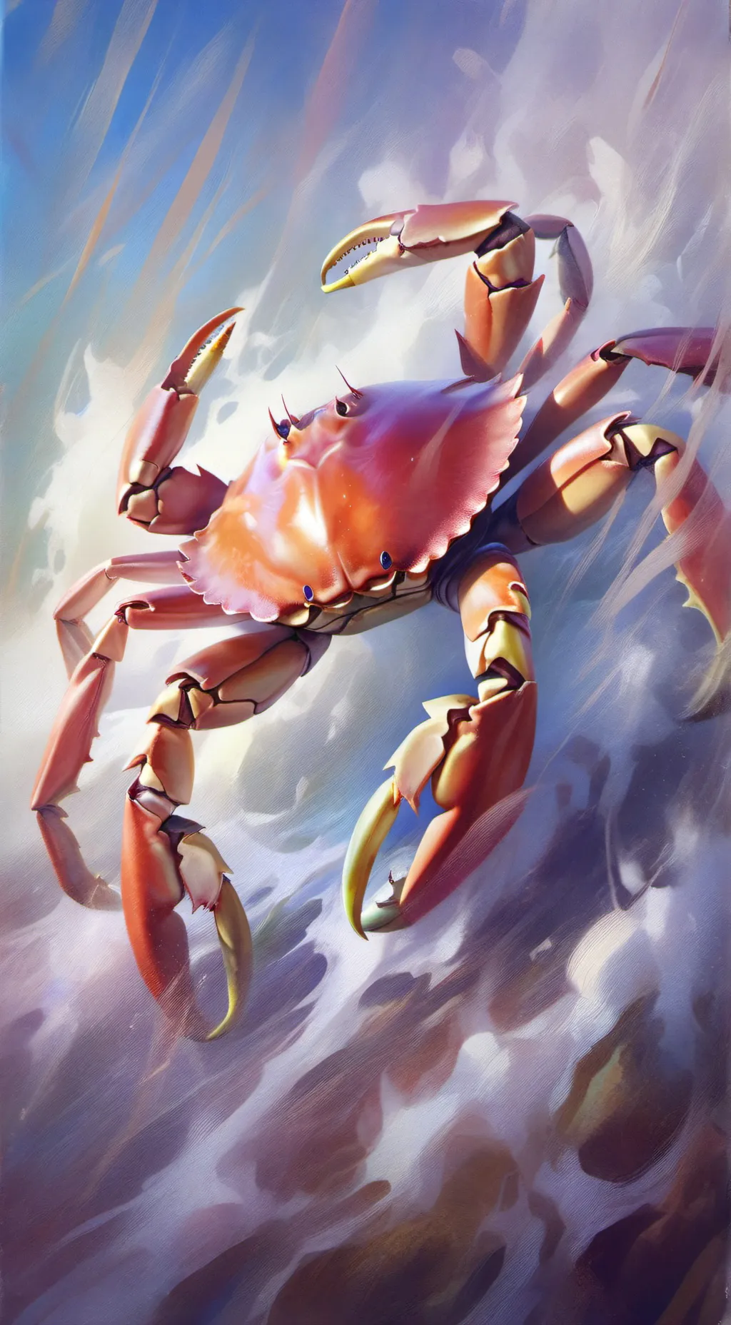 ai character: 🦀crab pablo meme🦀 background