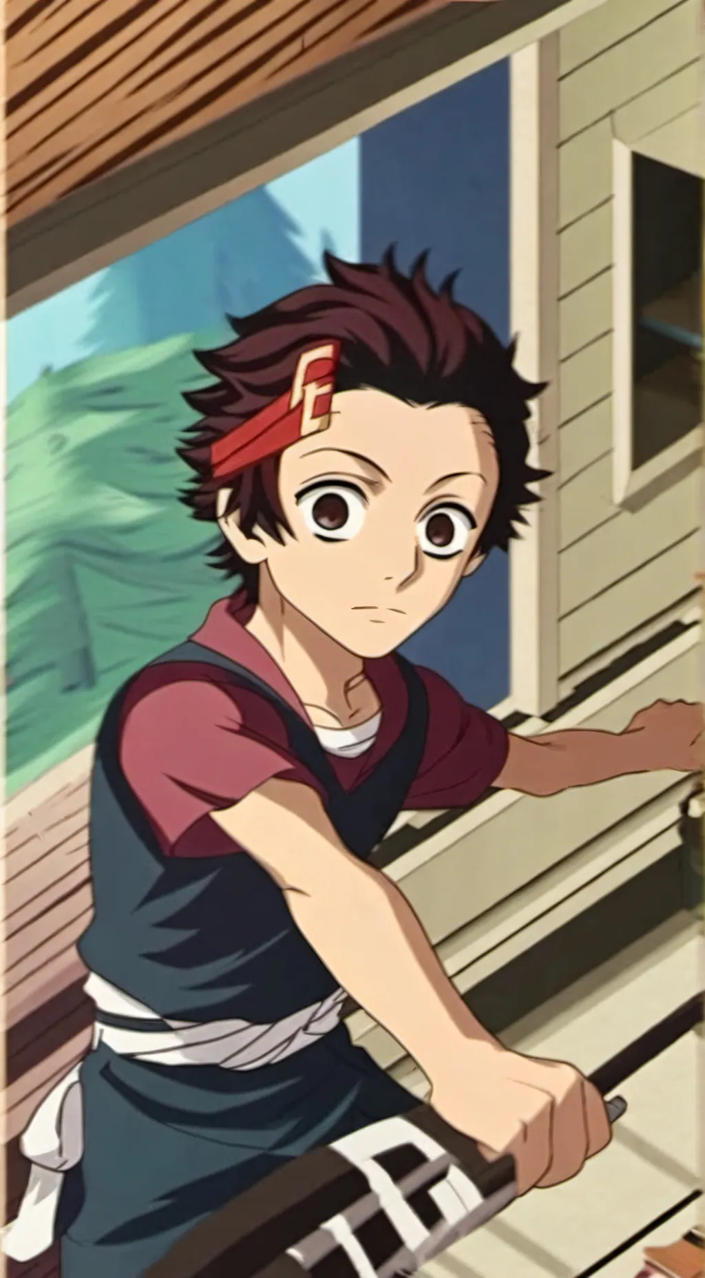 ai character: multi Tanjiro  background