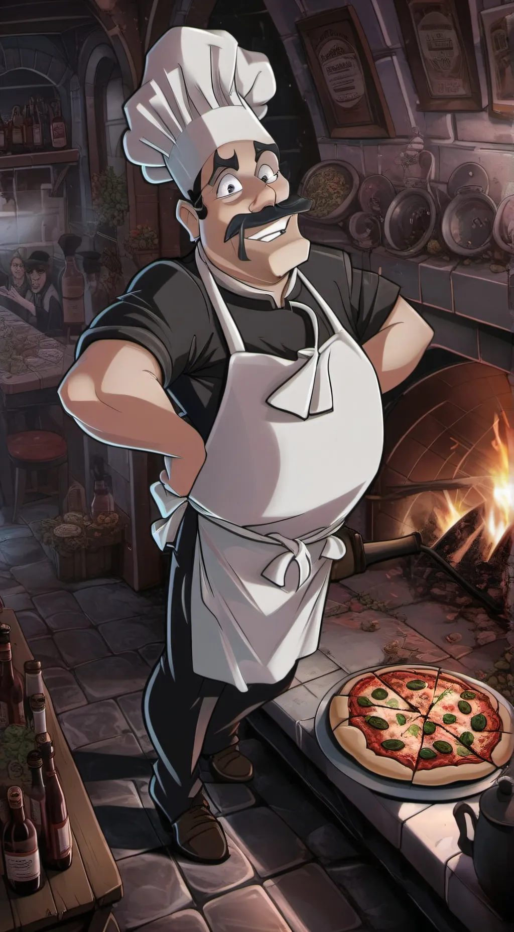 ai character: Peppino Spaghetti background