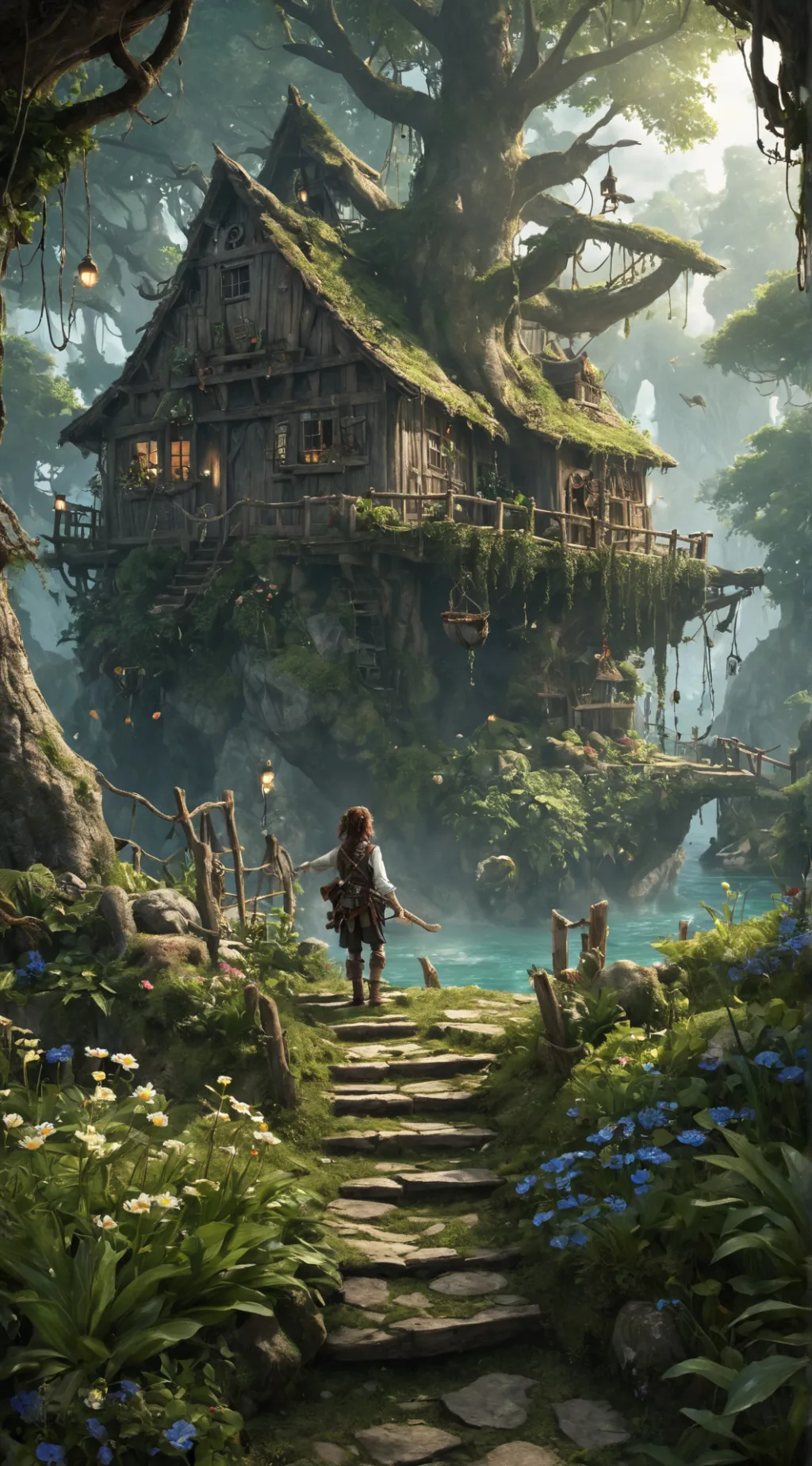 ai character: Never Never-Land background