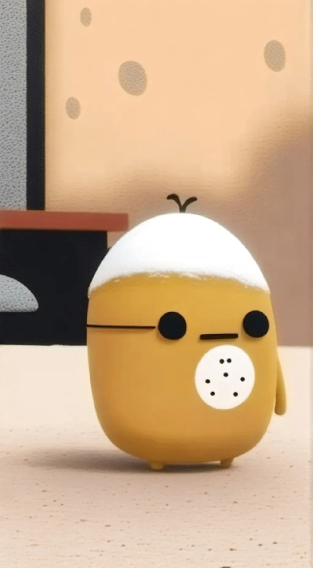 ai character: pastelito aburrido background