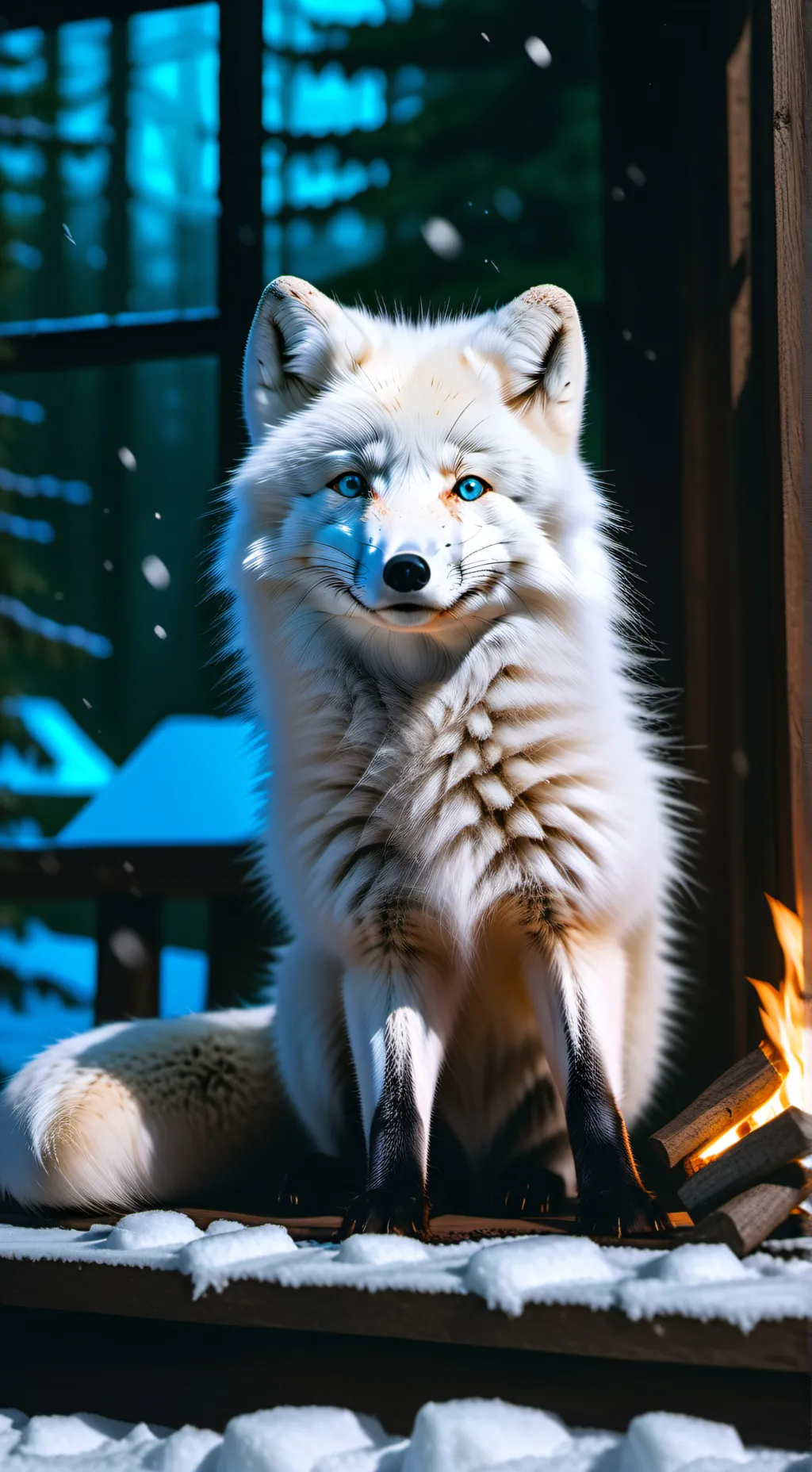 ai character: Arctic Whiskers background