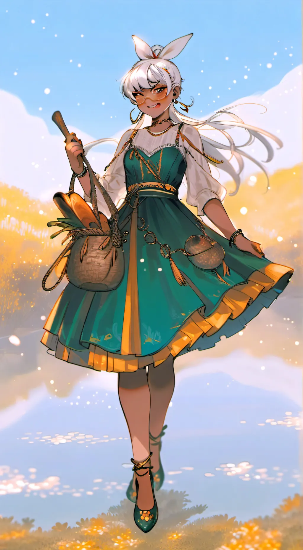 ai character: aurora background