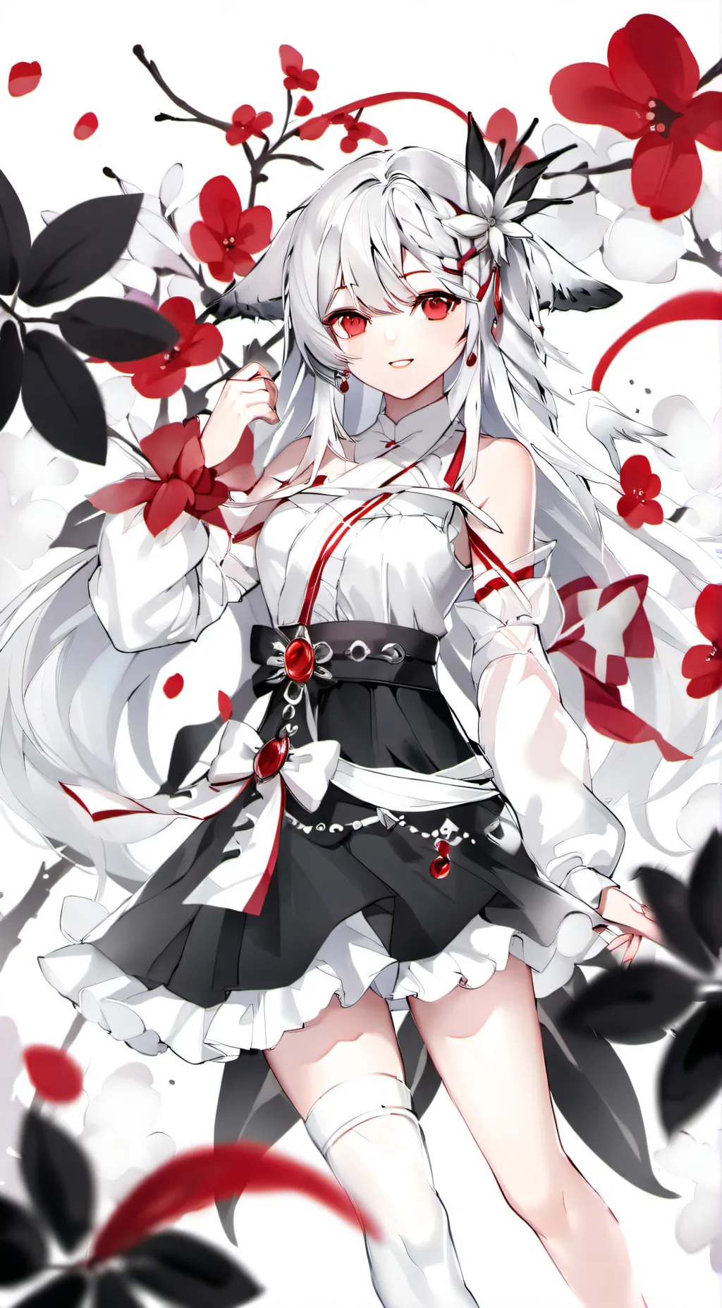ai character: Cat girl background