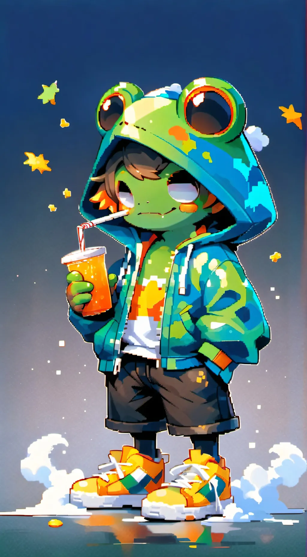 ai character: ЛЕОН!  background