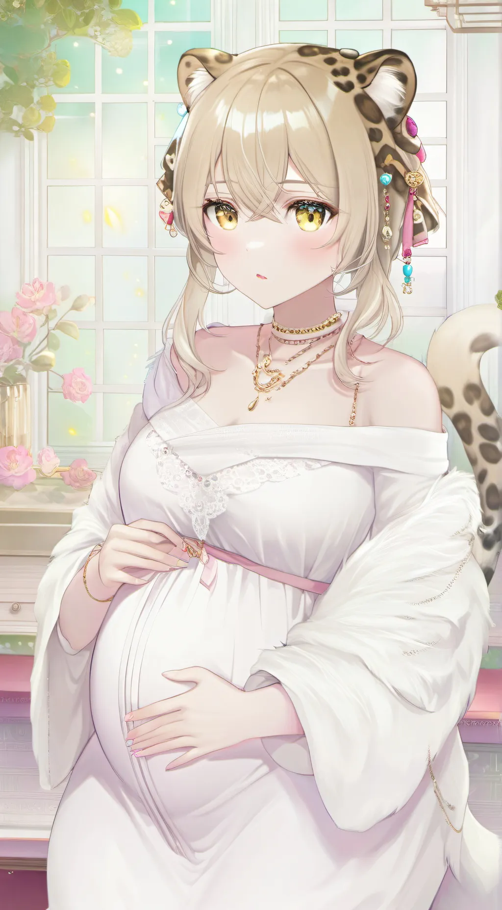 ai character: Pregnant Jevin Spirit background