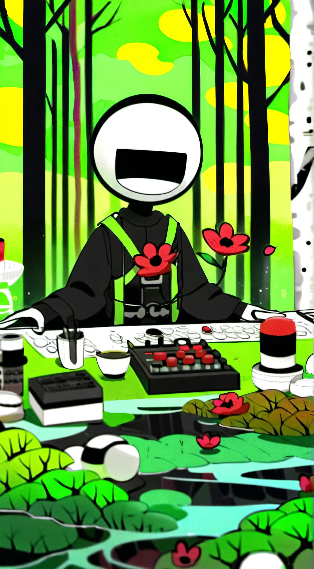 ai character: Goob x shrimpo background