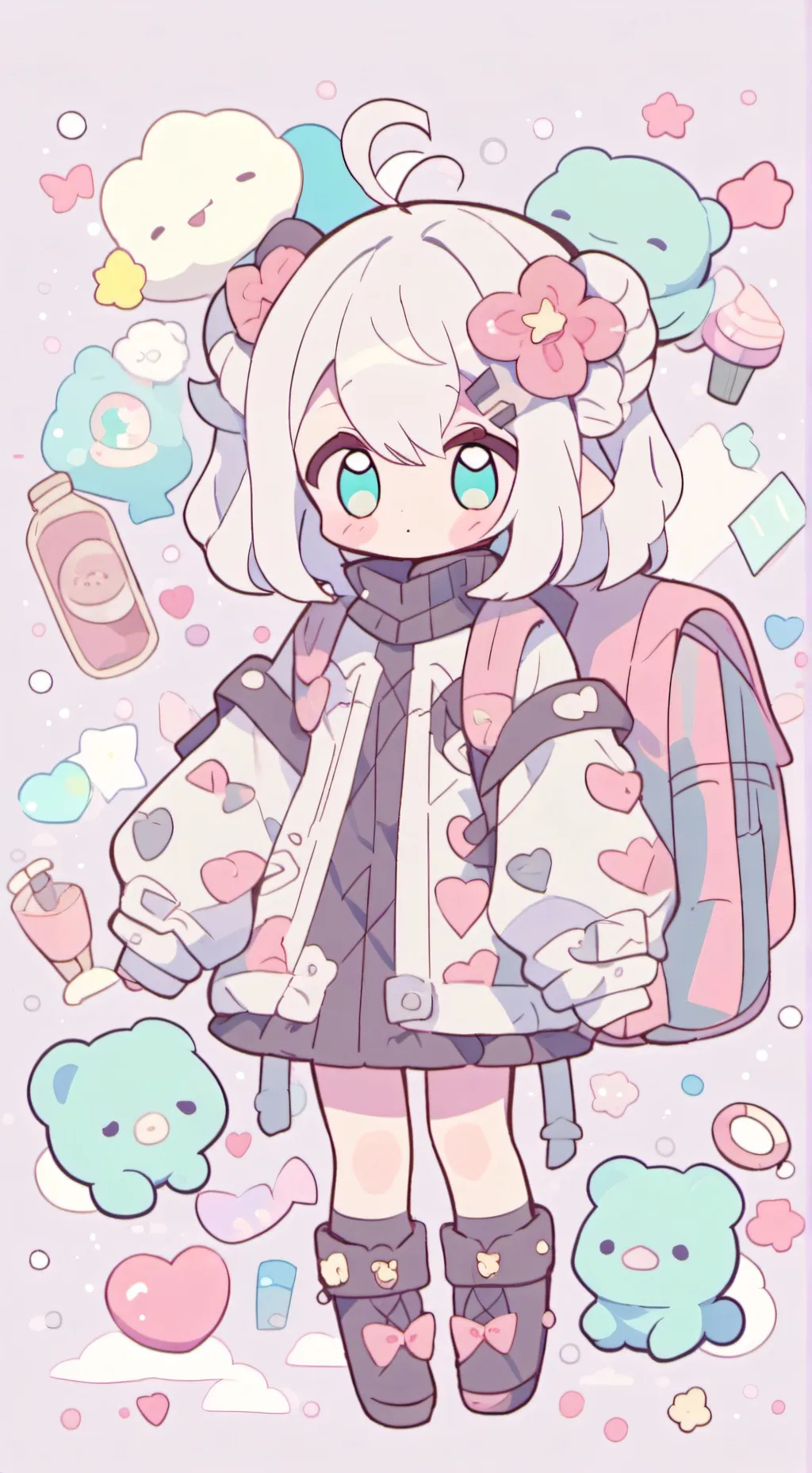 ai character: dark is being kiss background