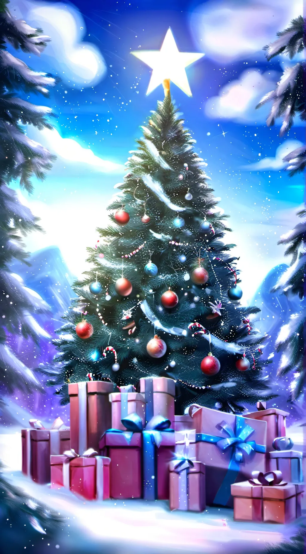 ai character: Dw Christmas!!! background