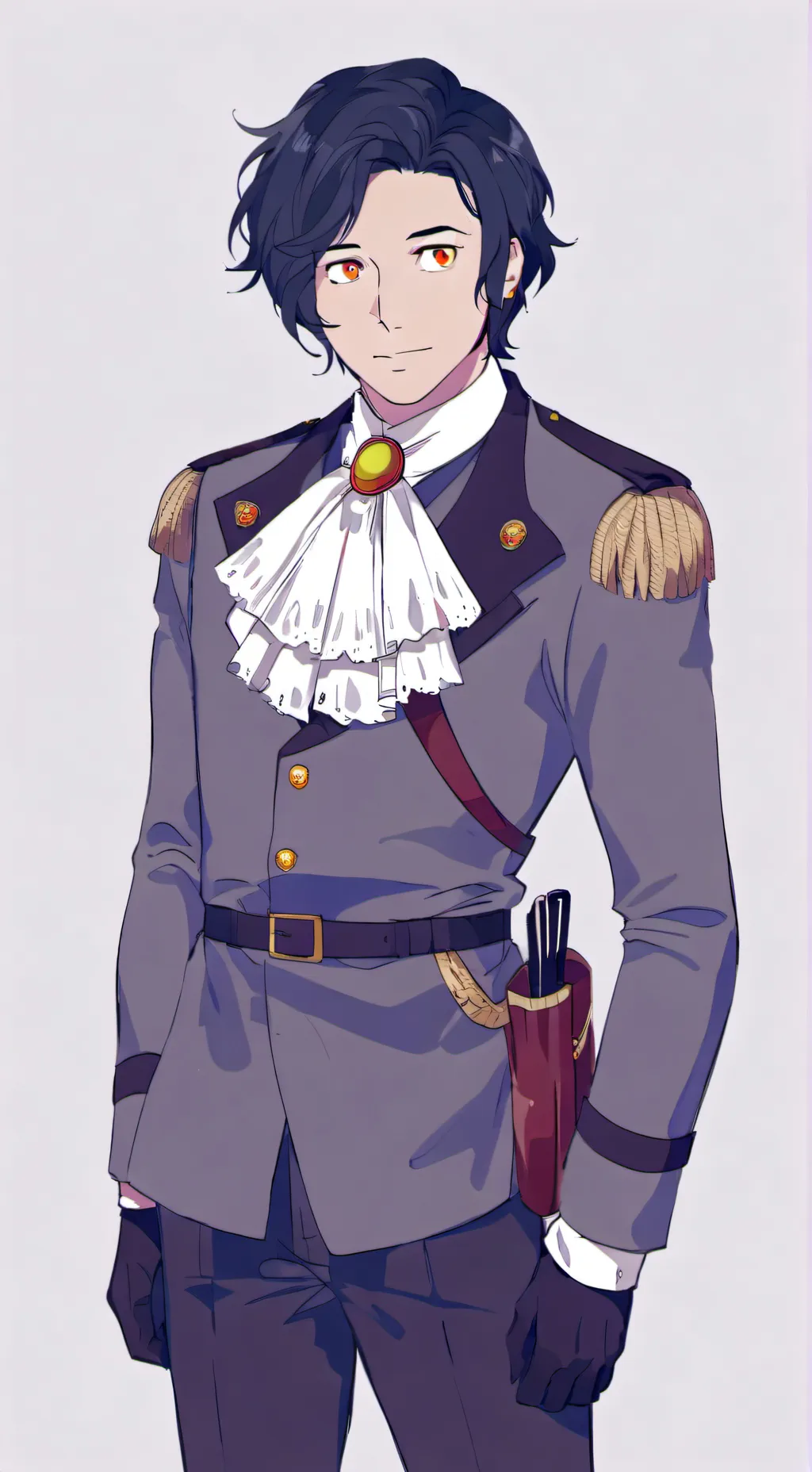 ai character: black moon background