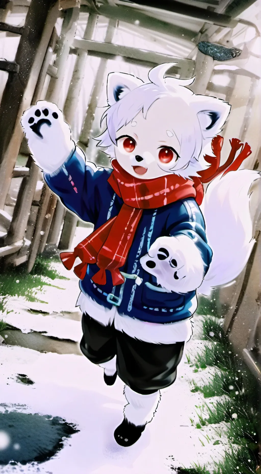 ai character: Micro Fuzzy background