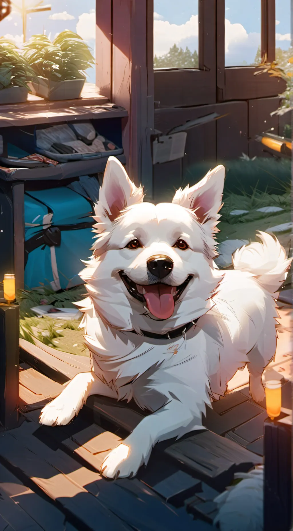 ai character: mha dog background