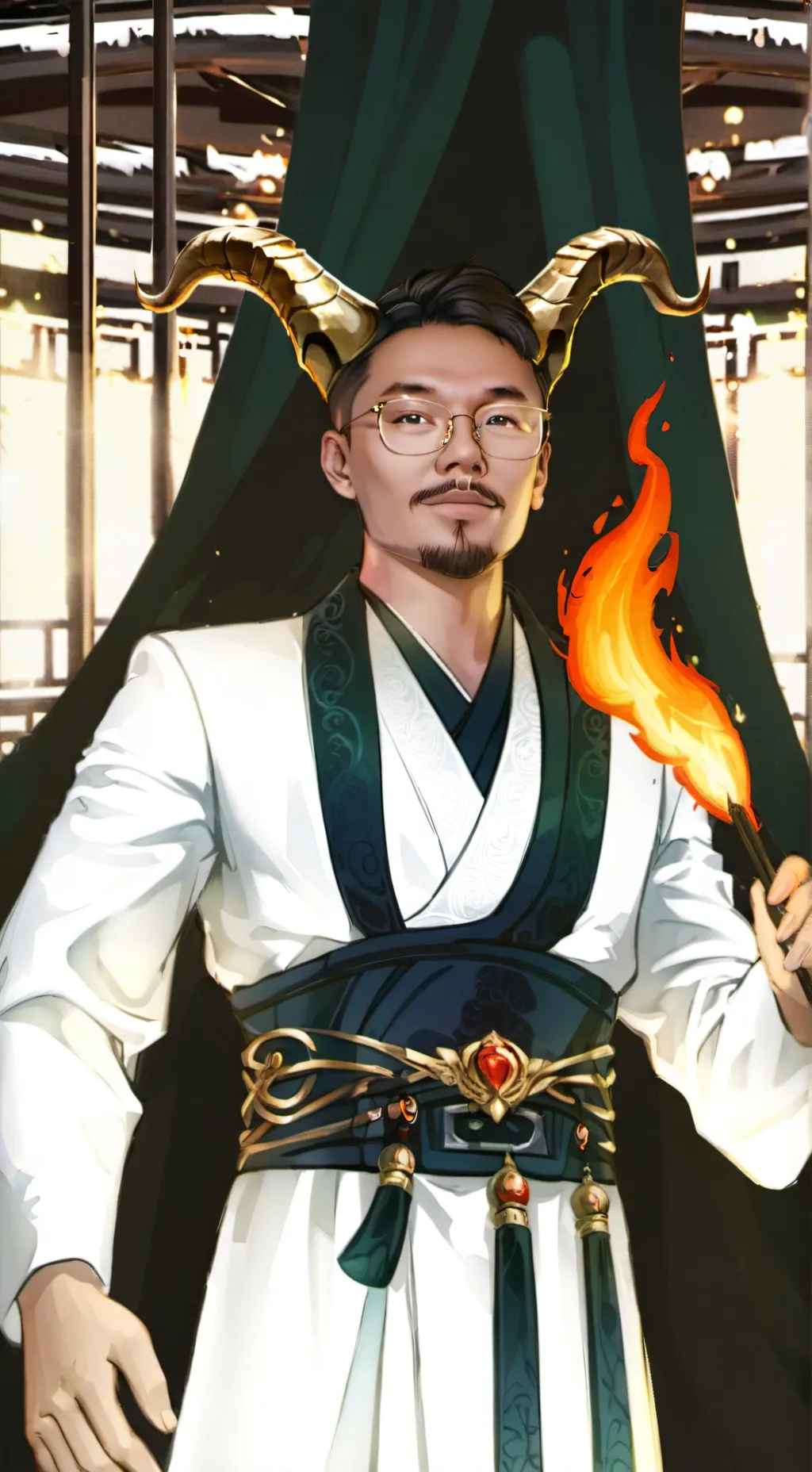 ai character: sir death background