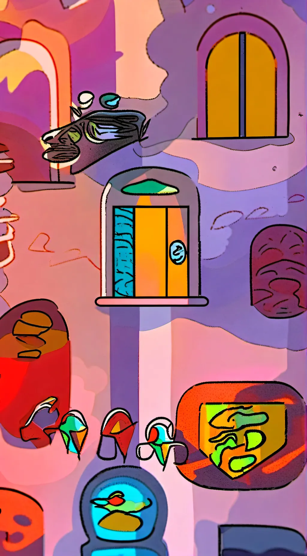 ai character: creepy ahh things background