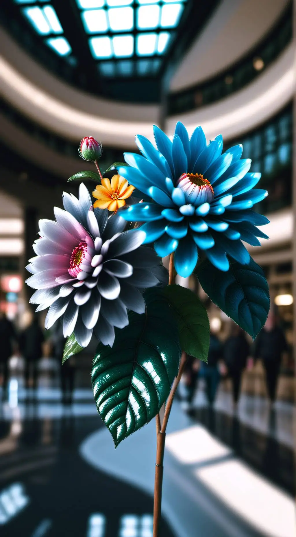 ai character: DW go to the mall background