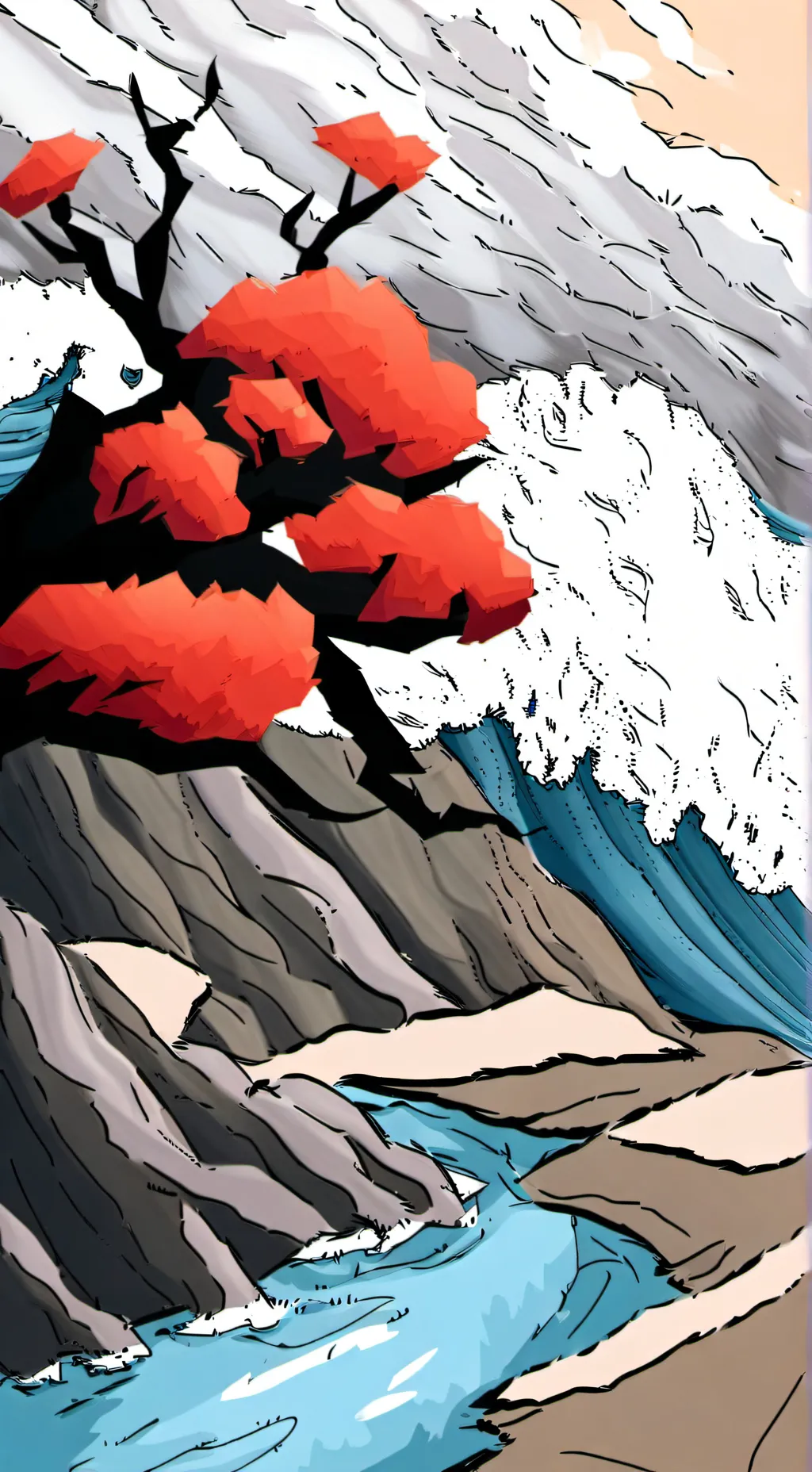 ai character: Motion in the ocea background