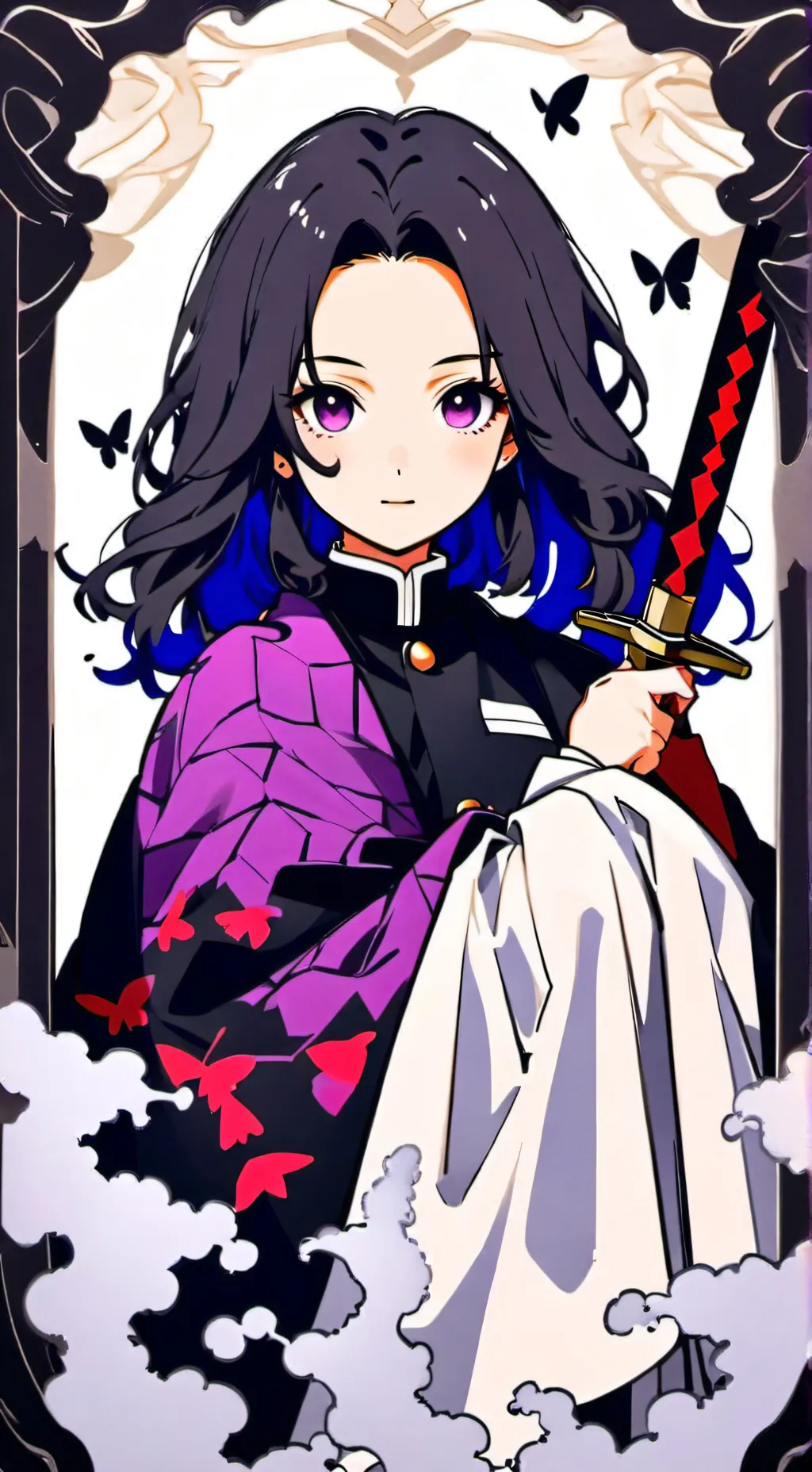 ai character: Shinobu cocho  background