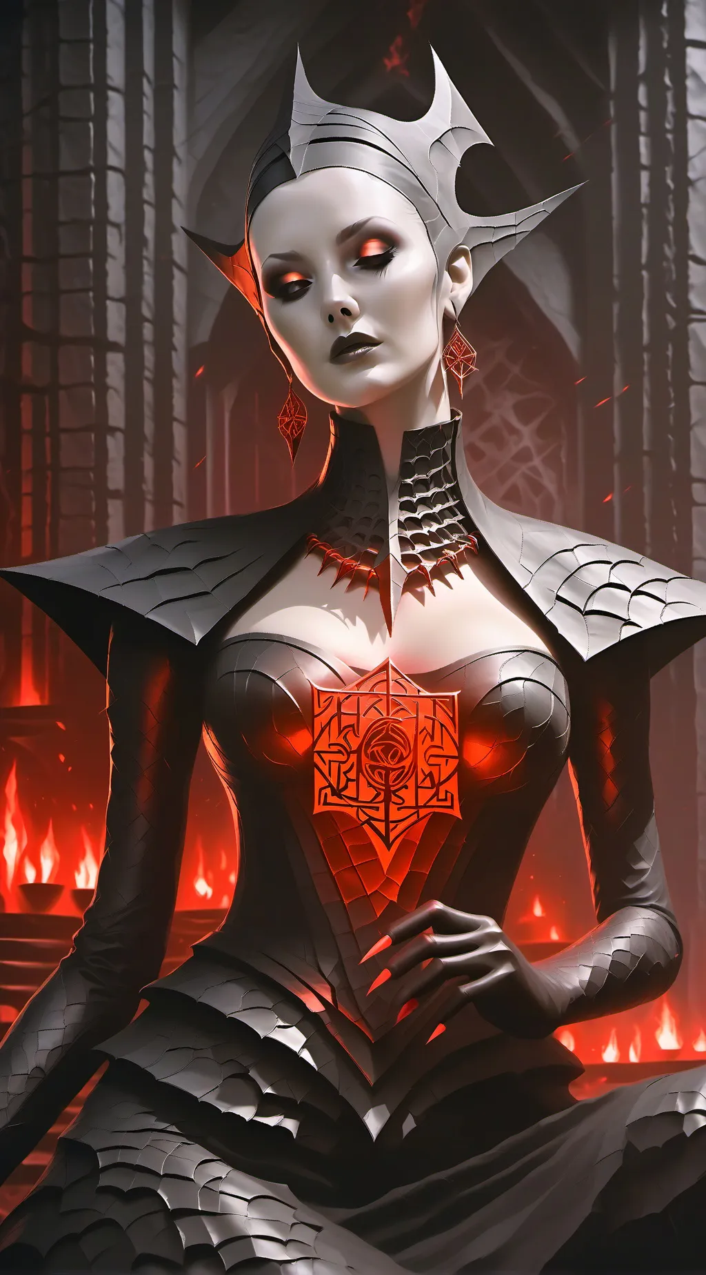 ai character: Hell Priestess  background