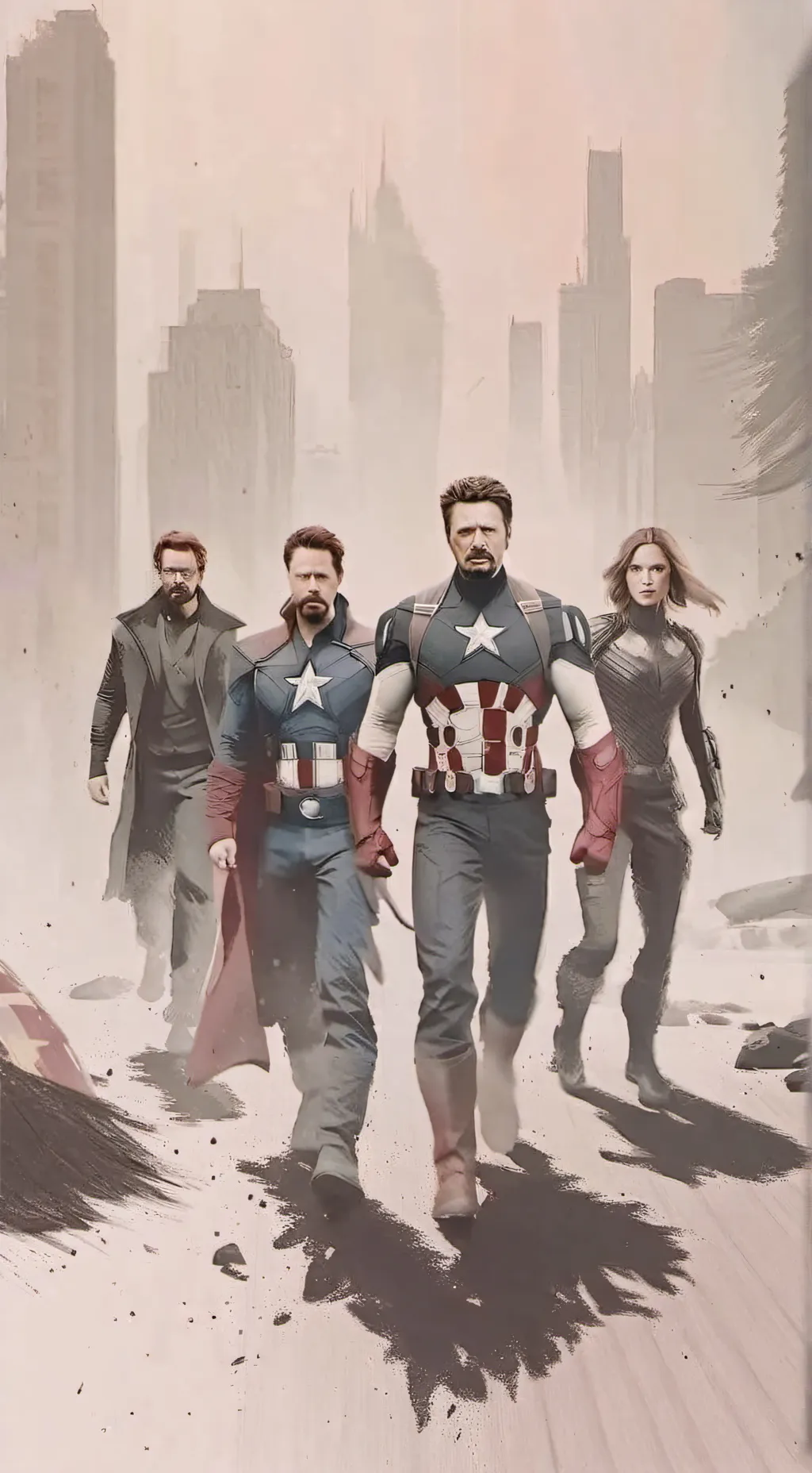 ai character: Avengers  background