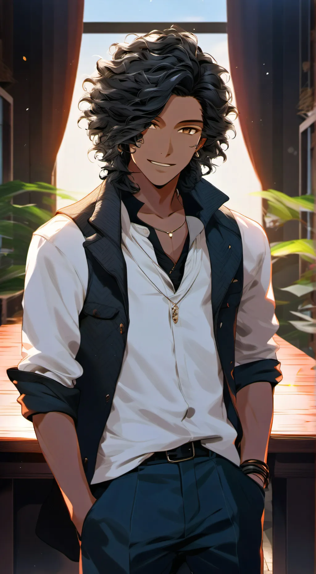 ai character: Marsh background