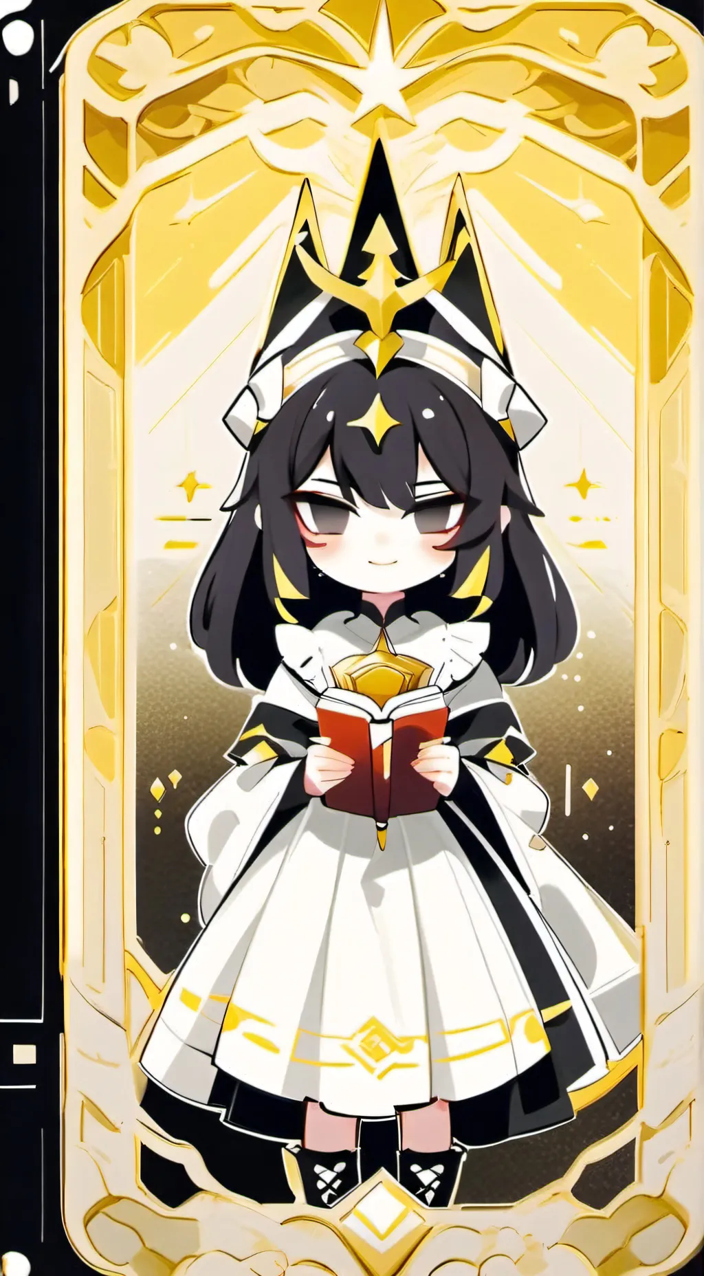 ai character: Miss circle background