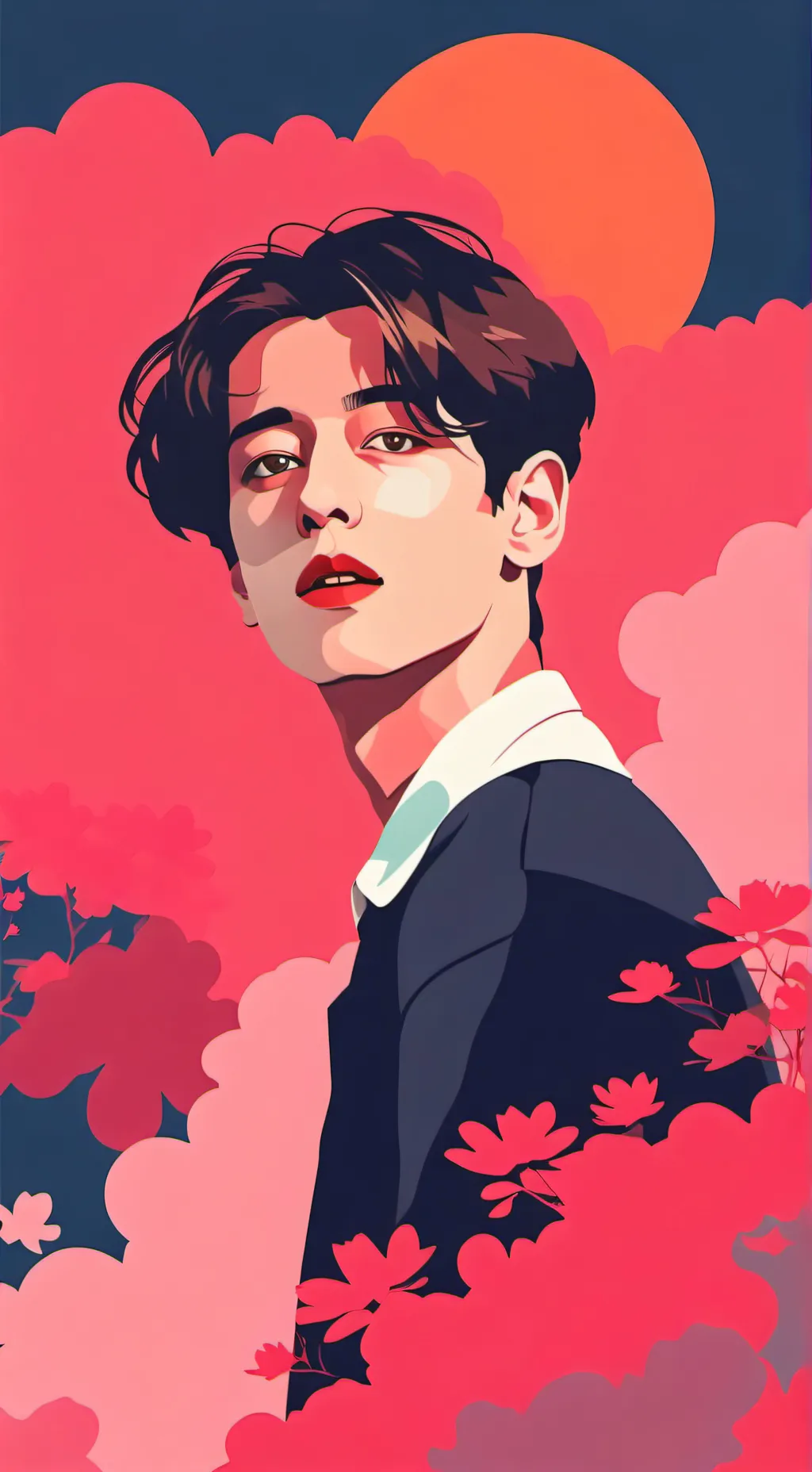 ai character: Aidan Gallagher  background