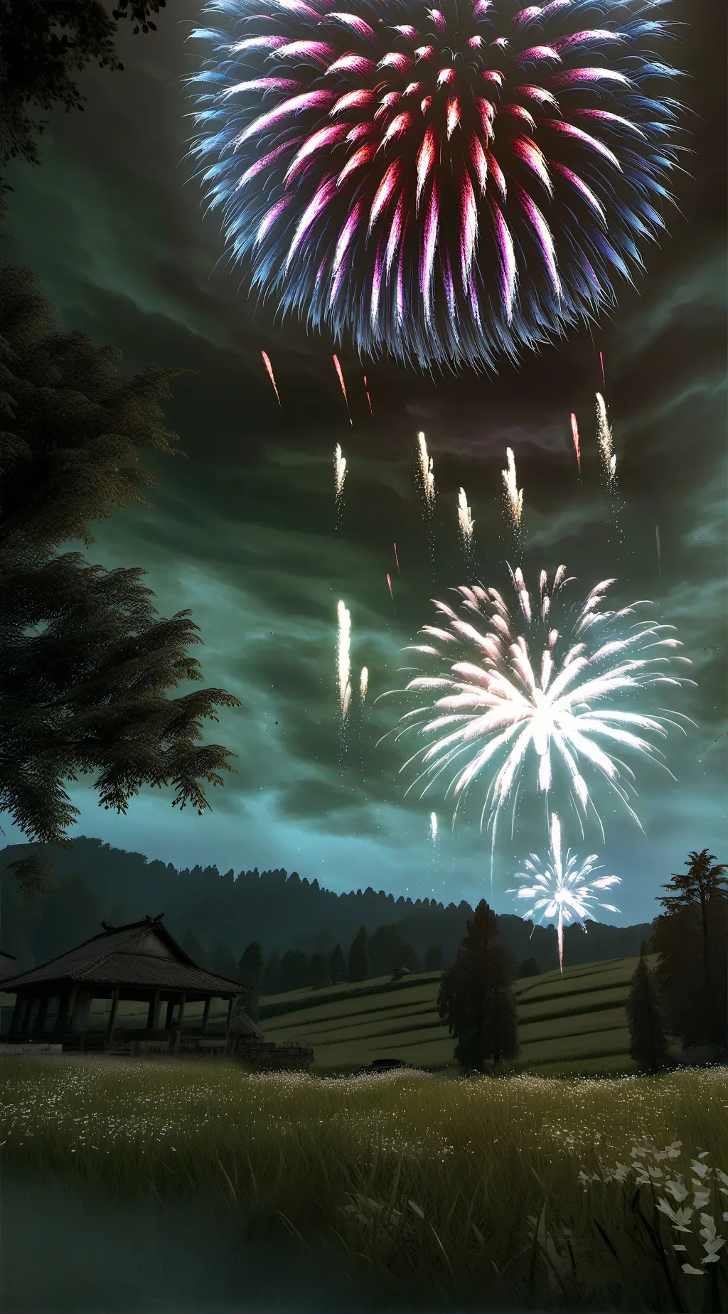 ai character: bye 2024 background