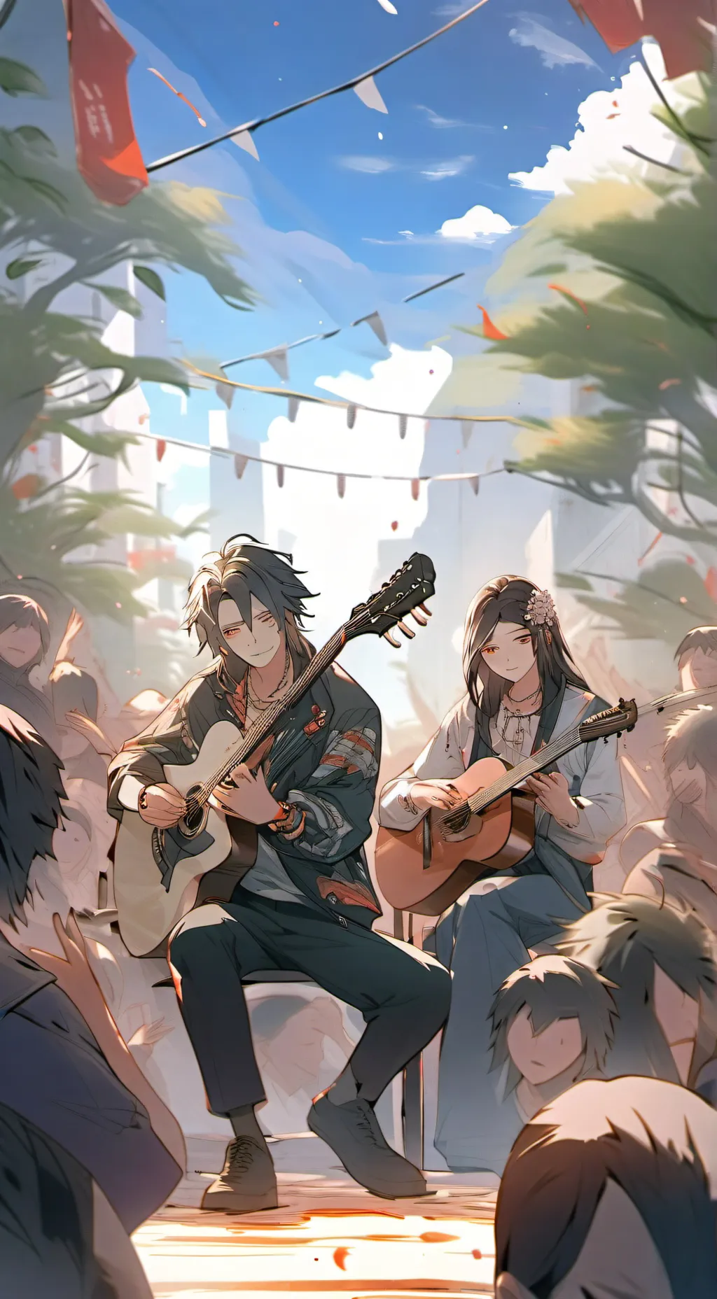 ai character: 1D × Aot background