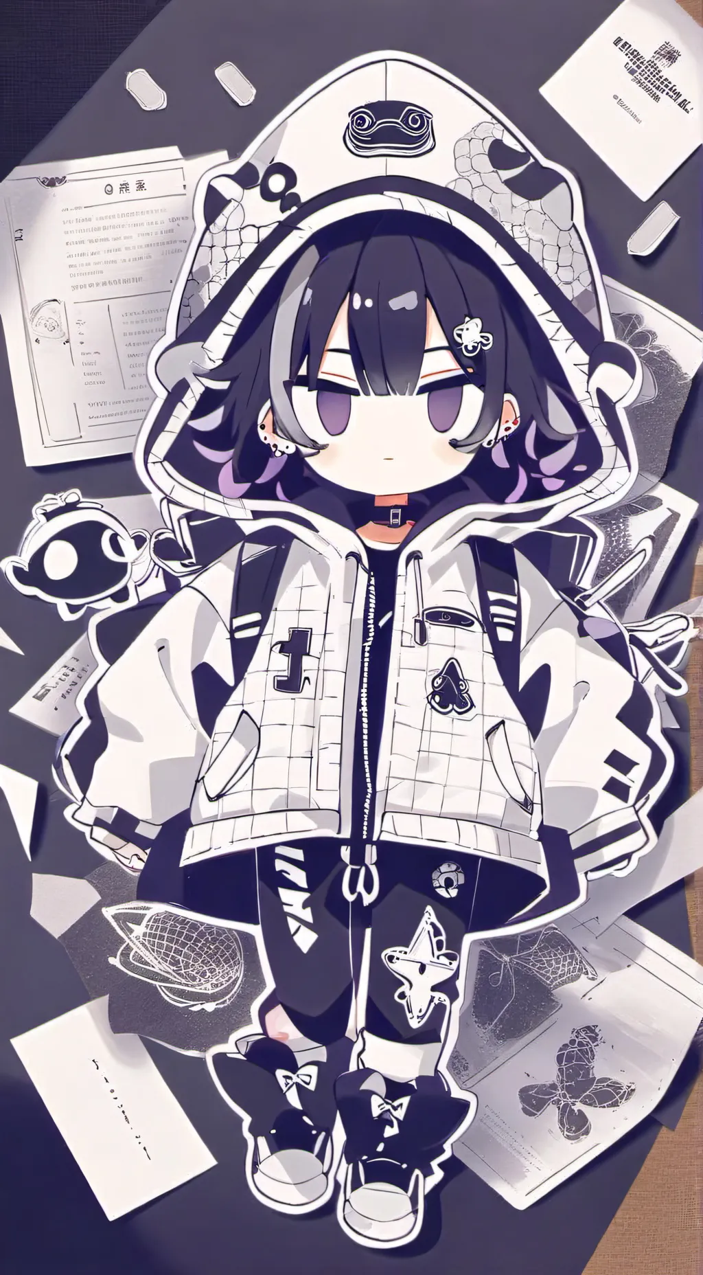 ai character: Squidgame backroom background