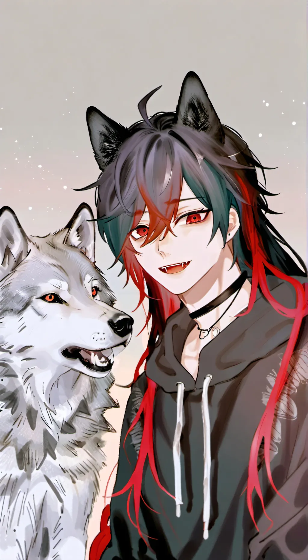 ai character: blood moon background