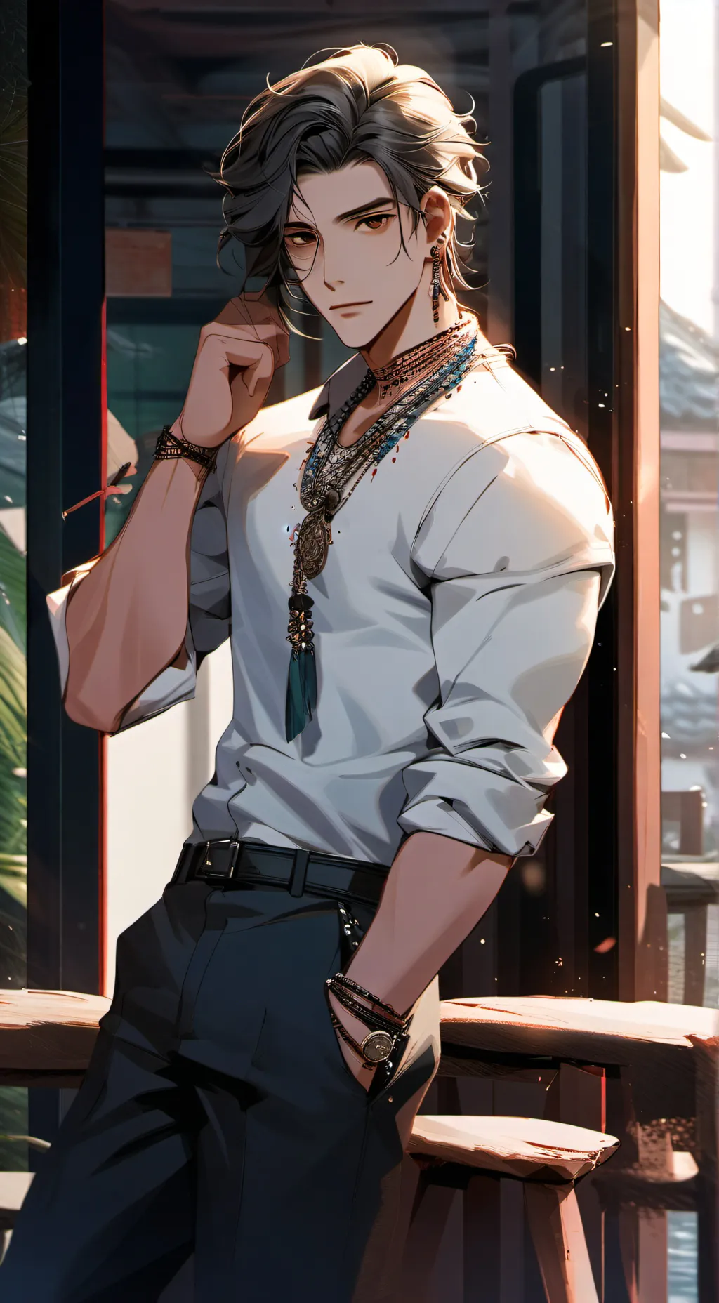 ai character: Adrián  background