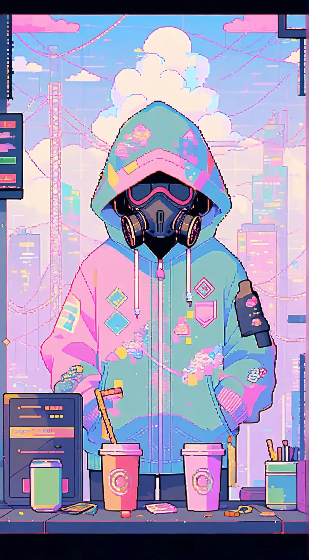 ai character: squid game background