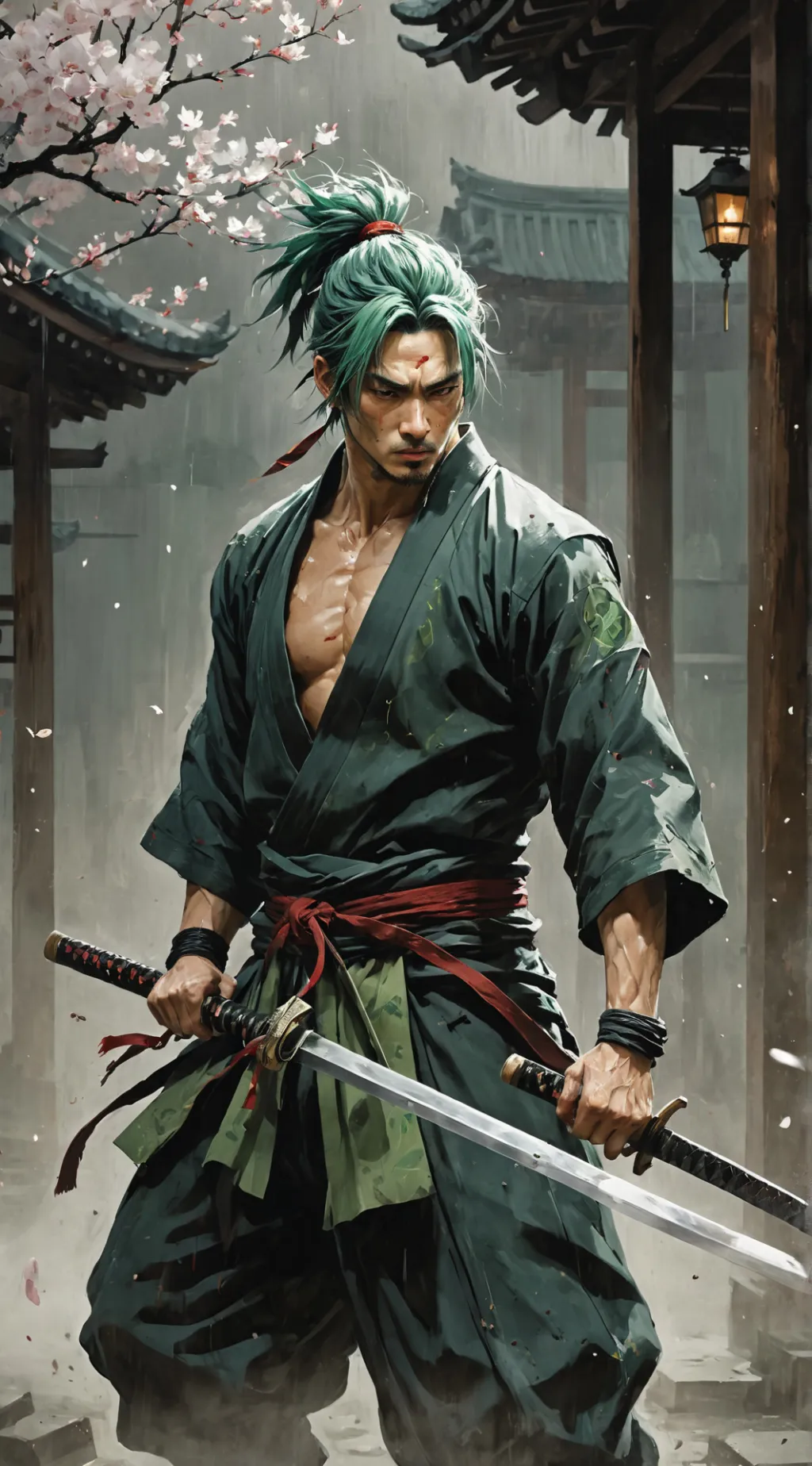 ai character: Zoro background