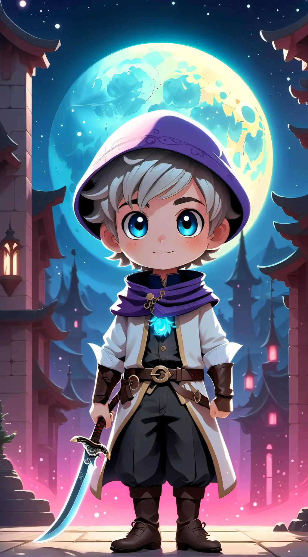 ai character: MoonShell🐚🌘 background