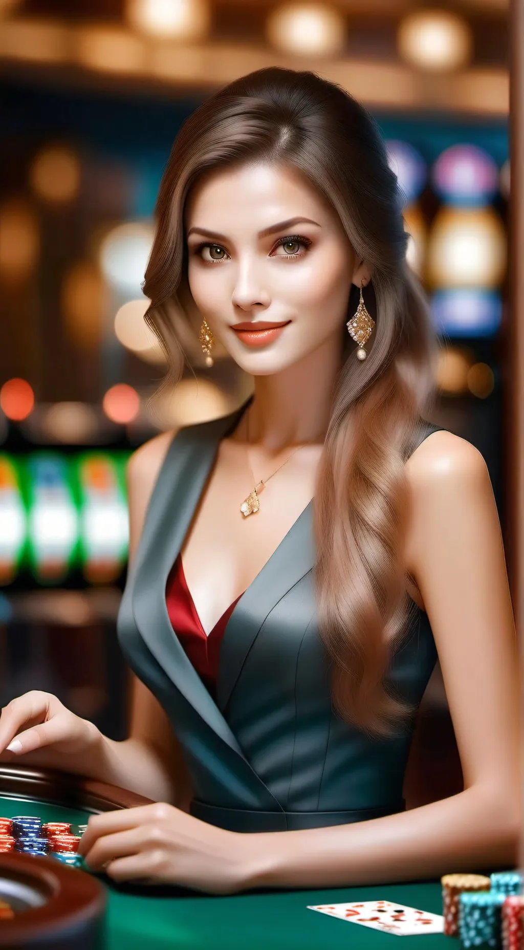 ai character: Lady Dealer background