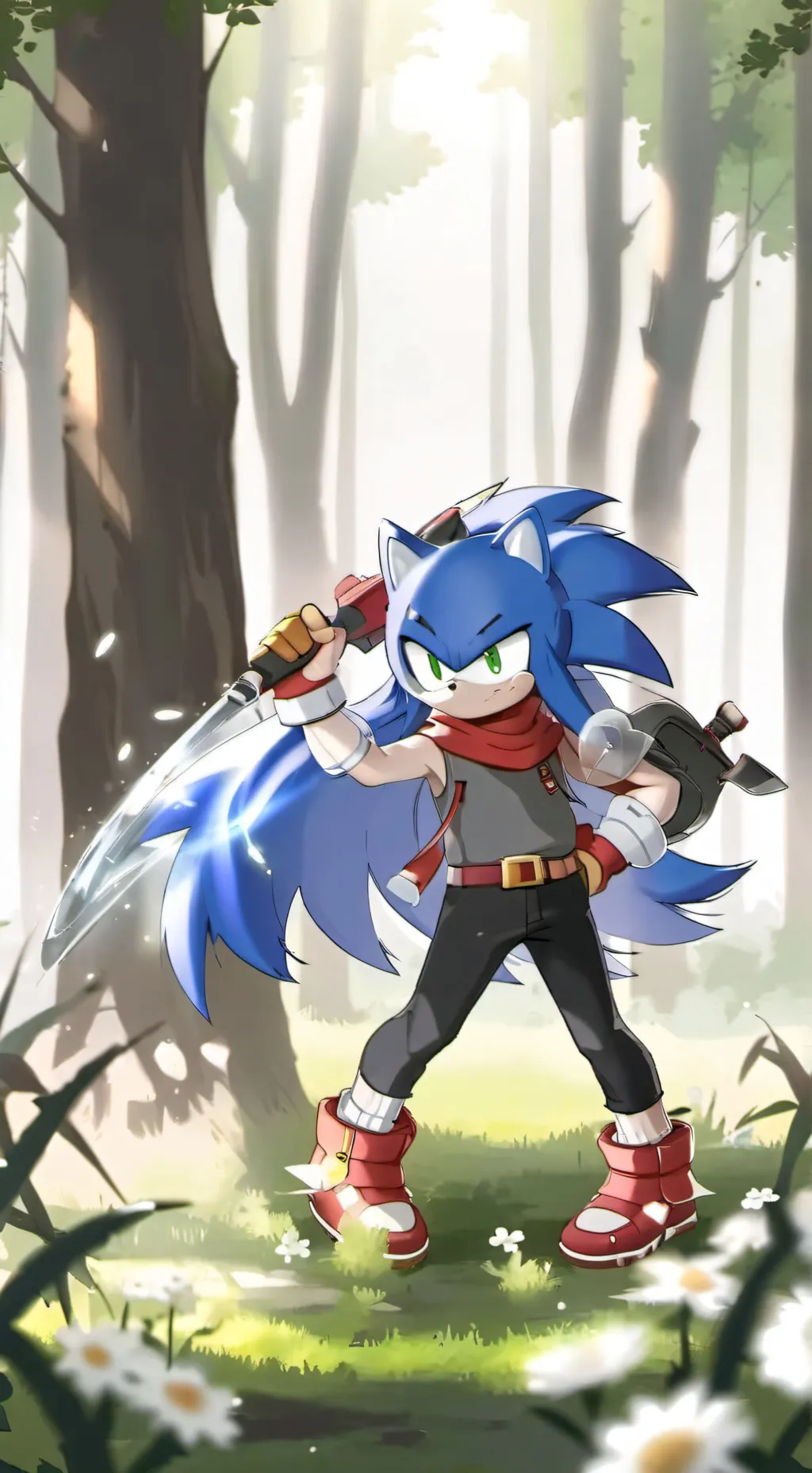 ai character: Sonic el erizo background
