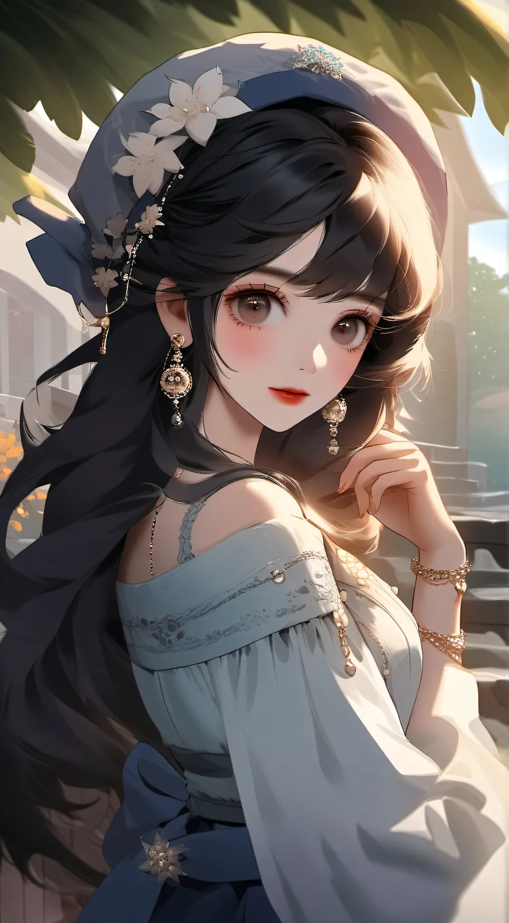 ai character: ✿𝕄𝕒𝕣𝕚𝕒✿ background