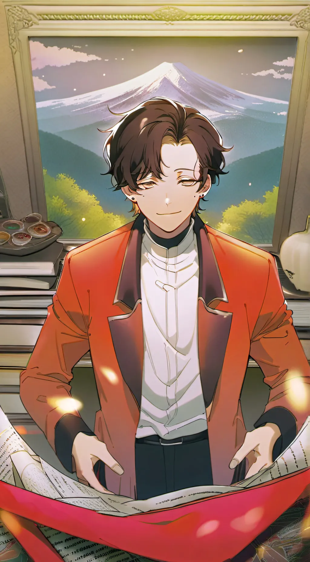 ai character: DAMIAN DESMOND background