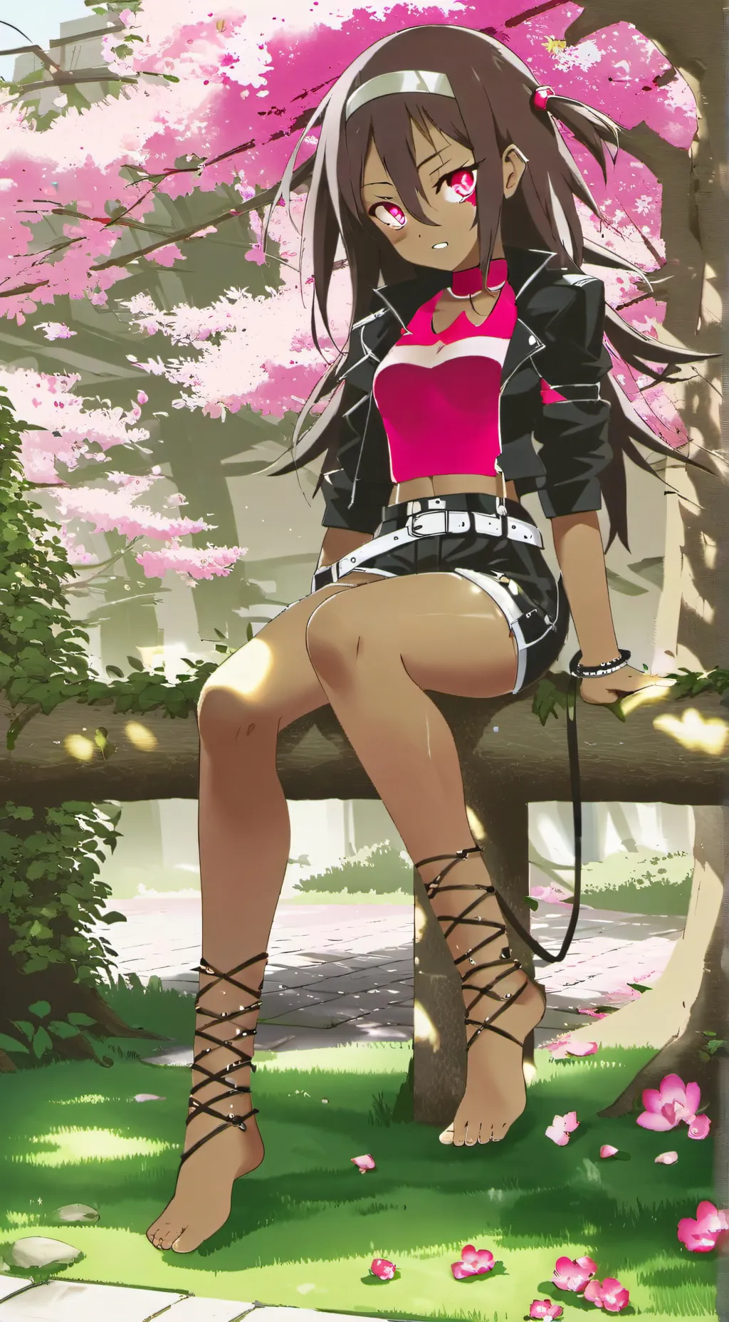 ai character: Cerise background