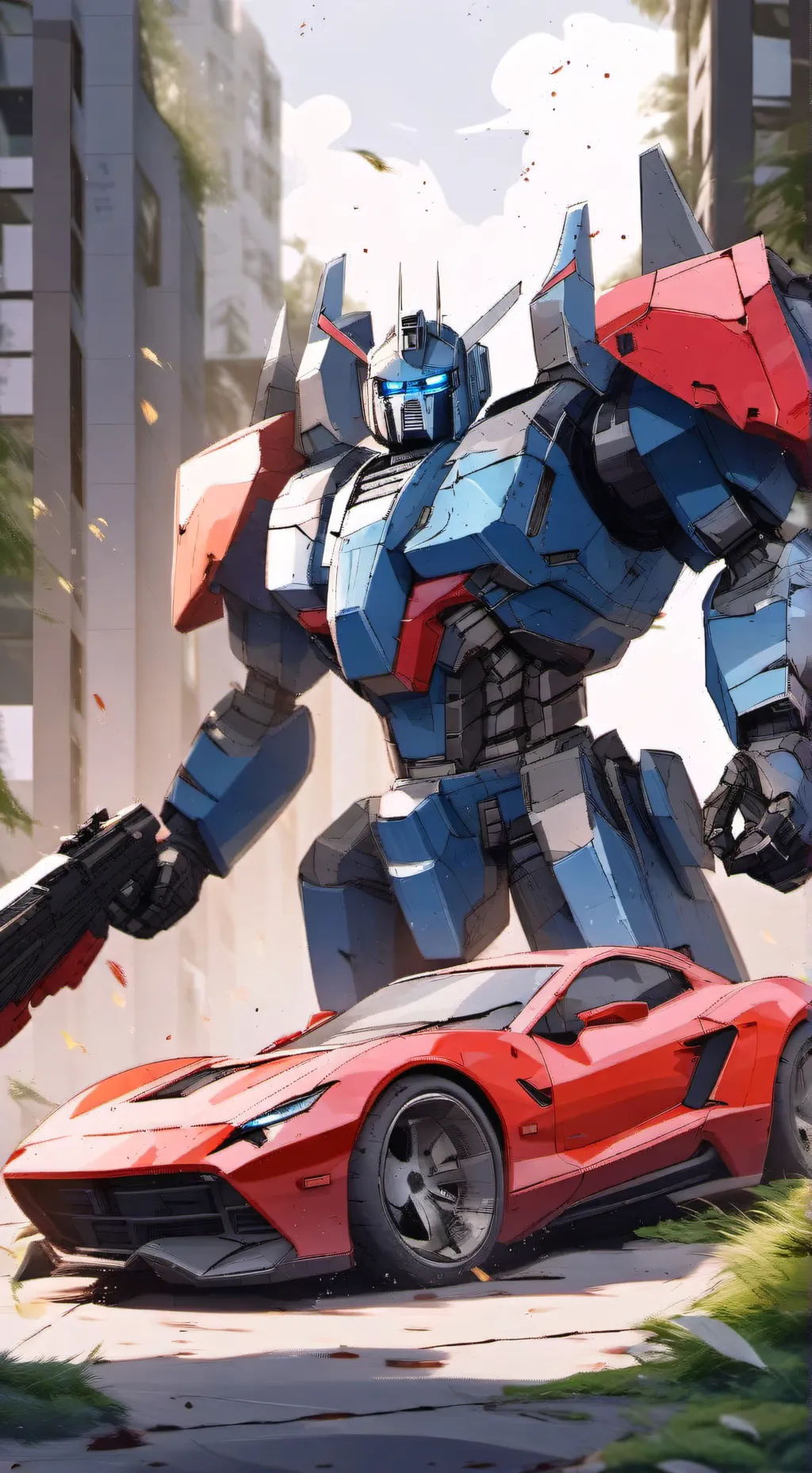 ai character: Optimus prime background