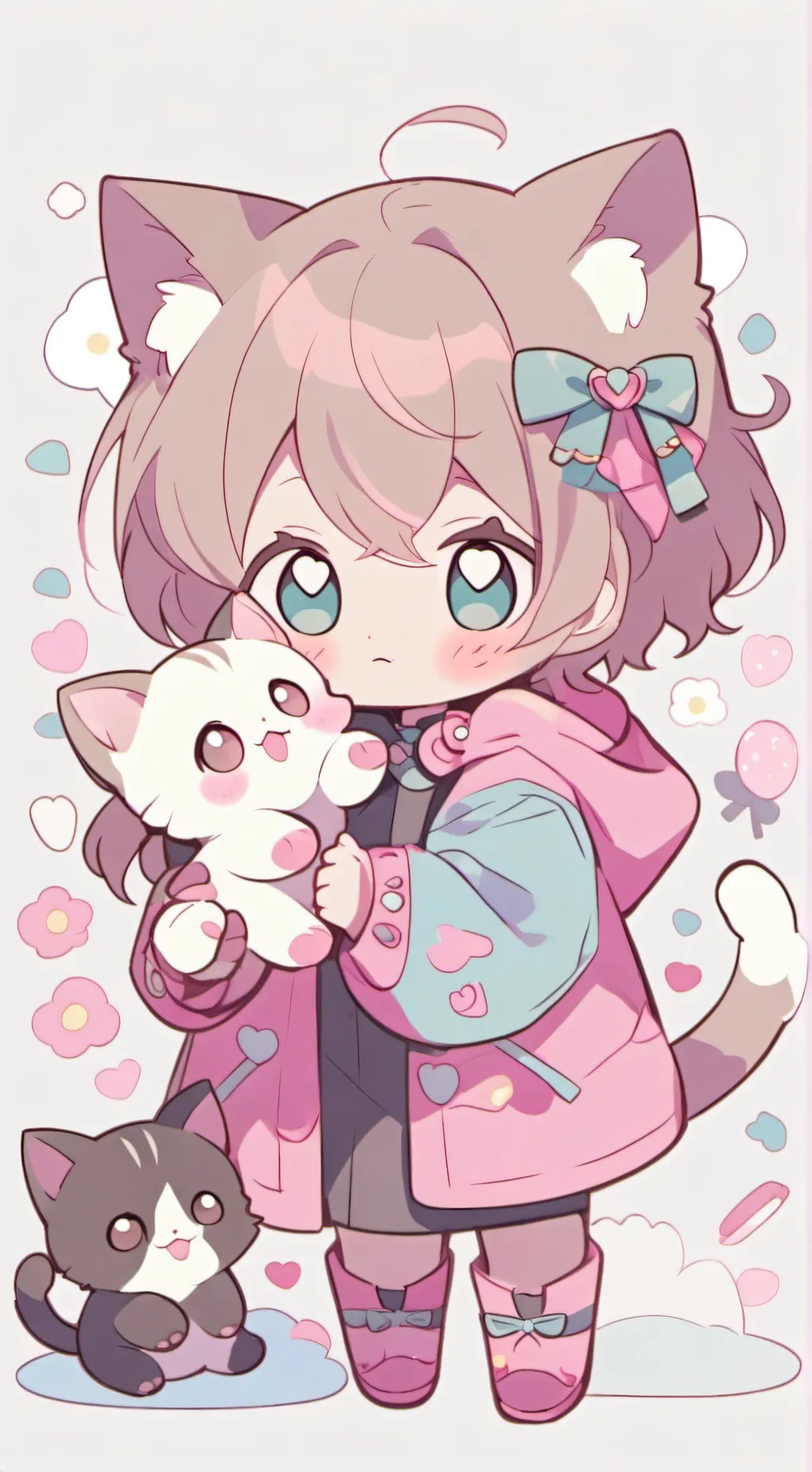 ai character: Snowy and Abby background