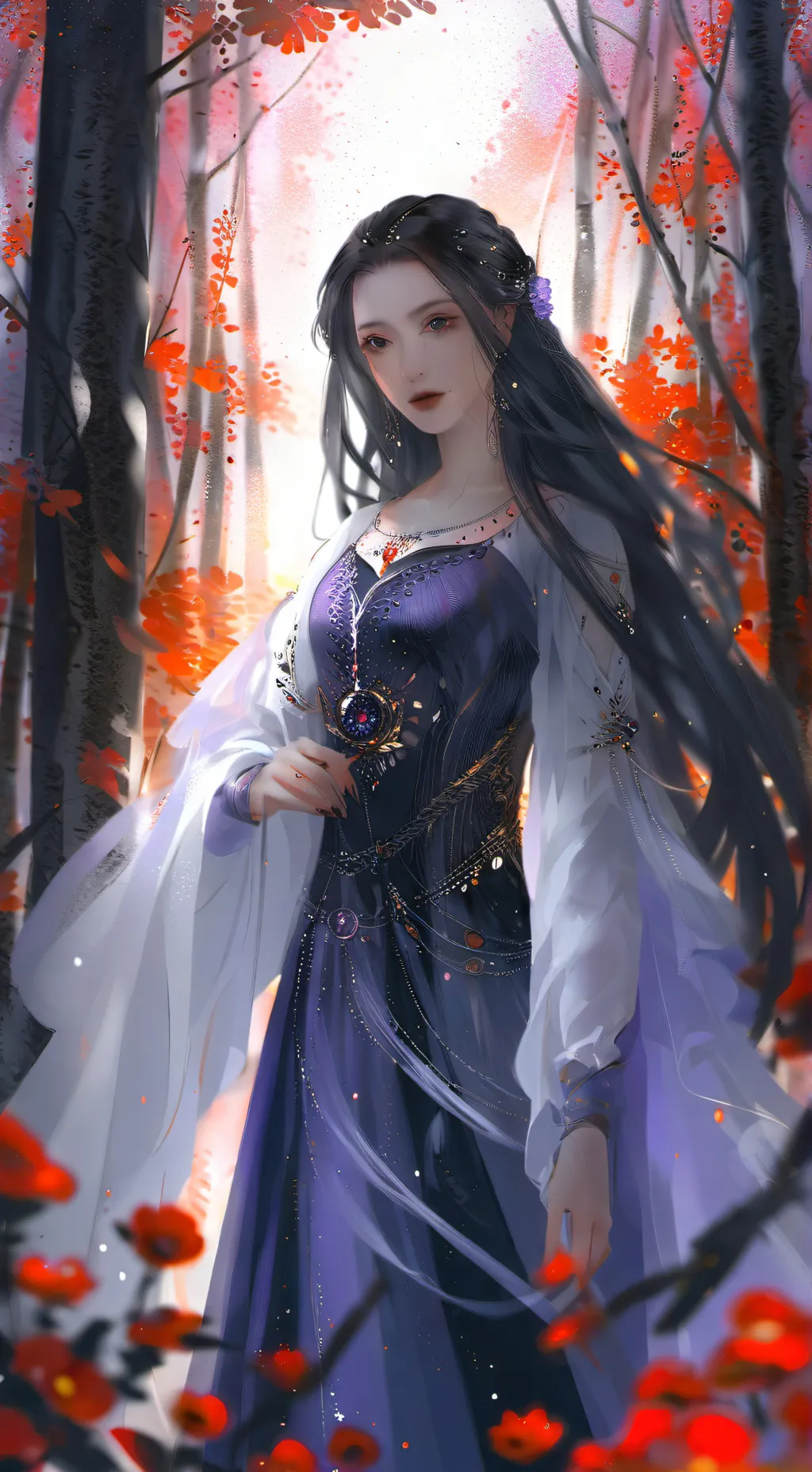 ai character: Queen lila background