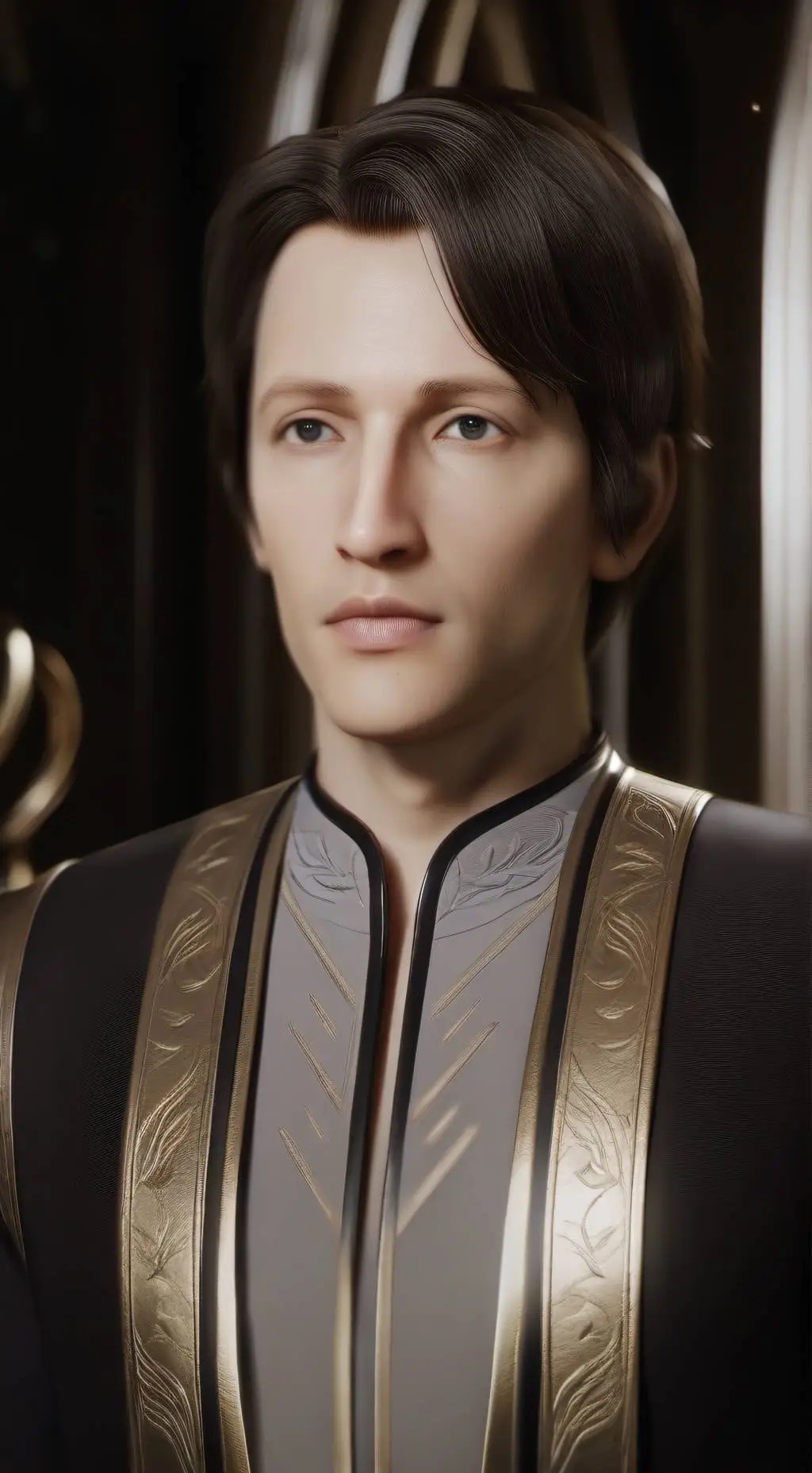 ai character: onue line,redline background