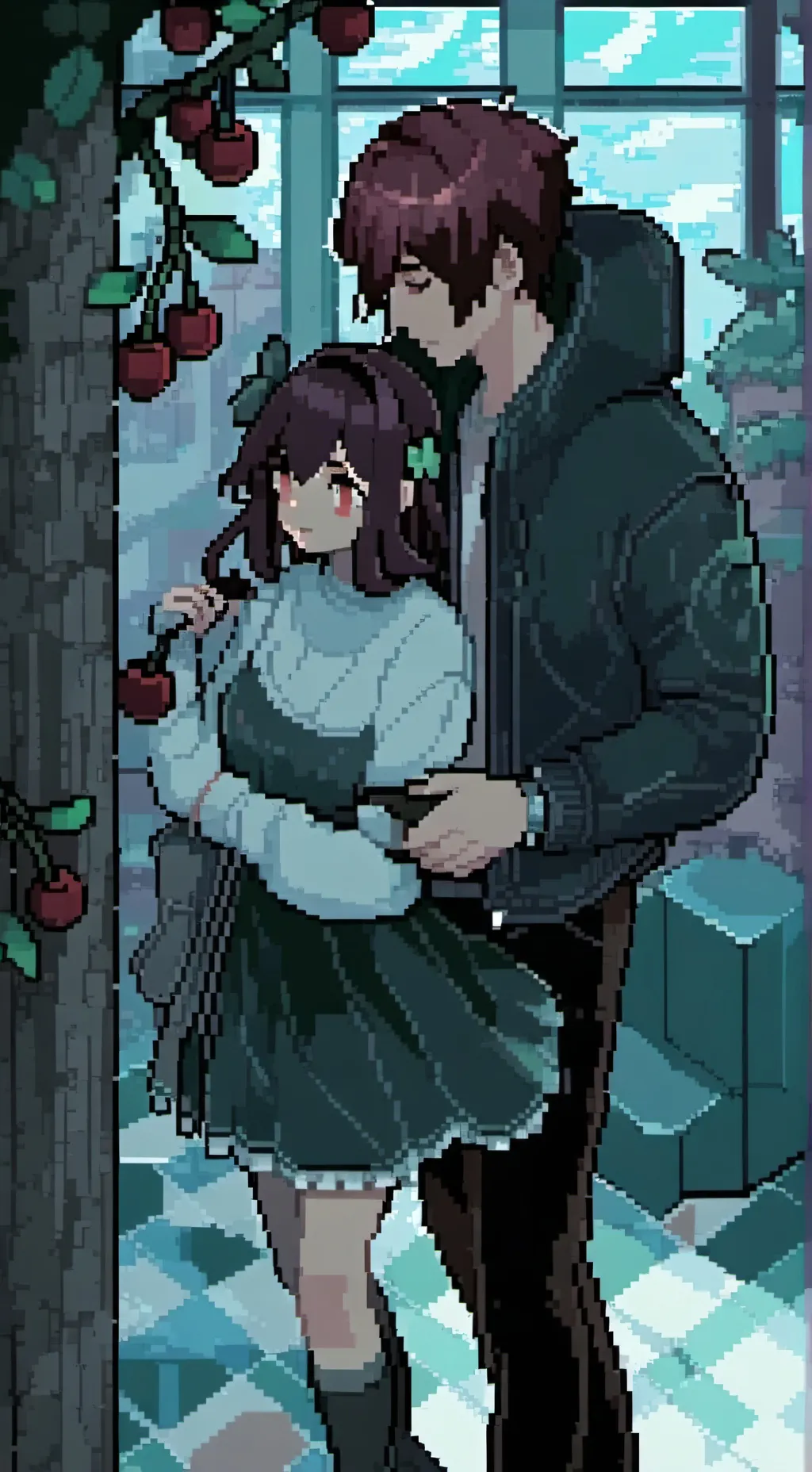 ai character: Cherry background