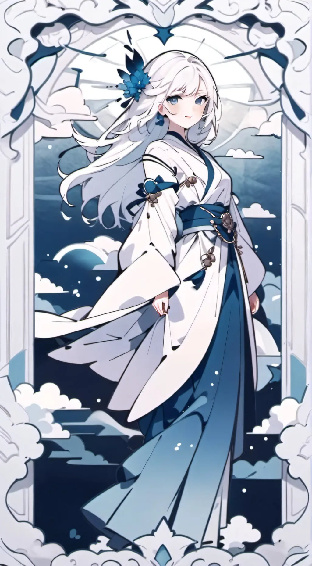 ai character: Miss circle. background