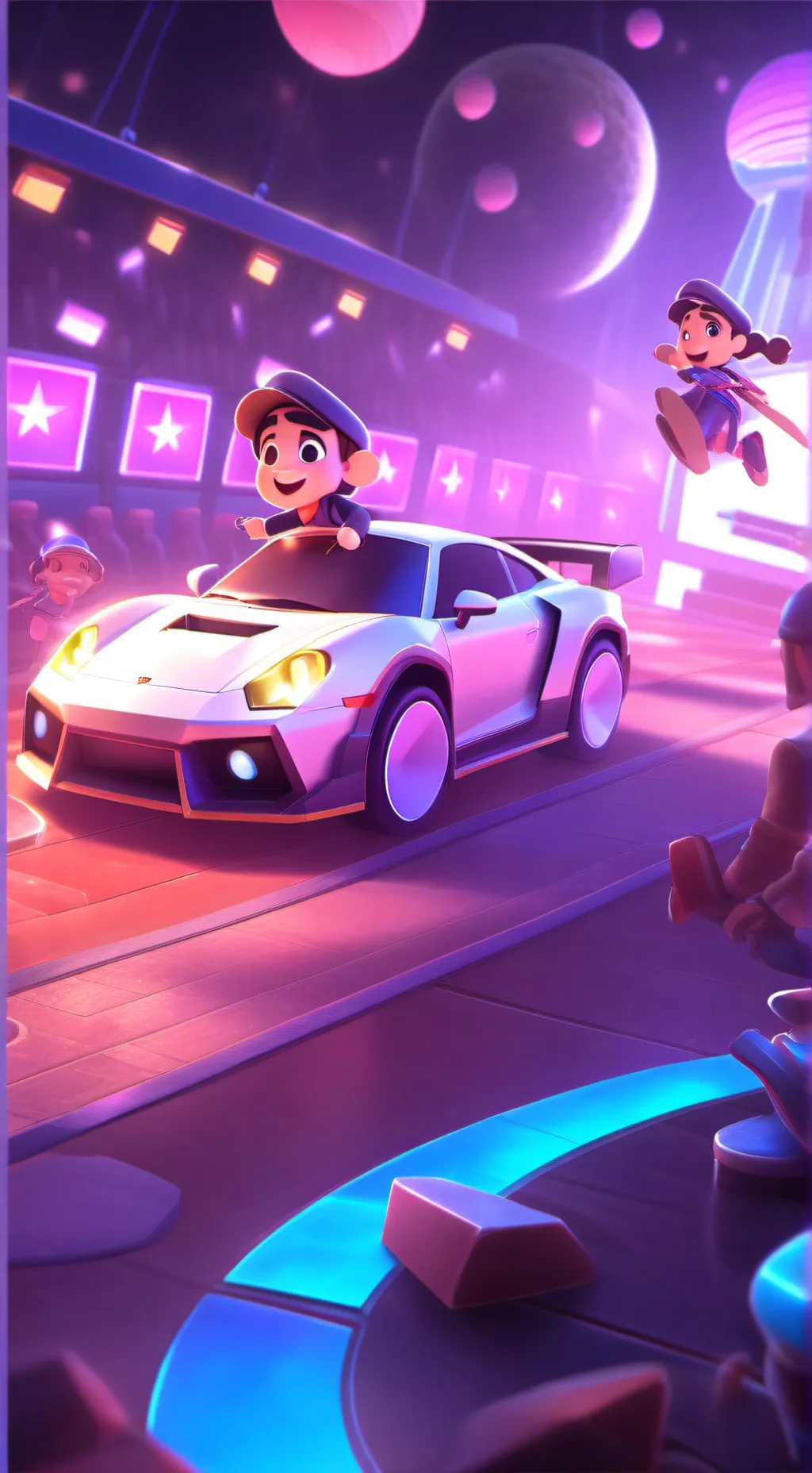 ai character: Sus emoji cat background