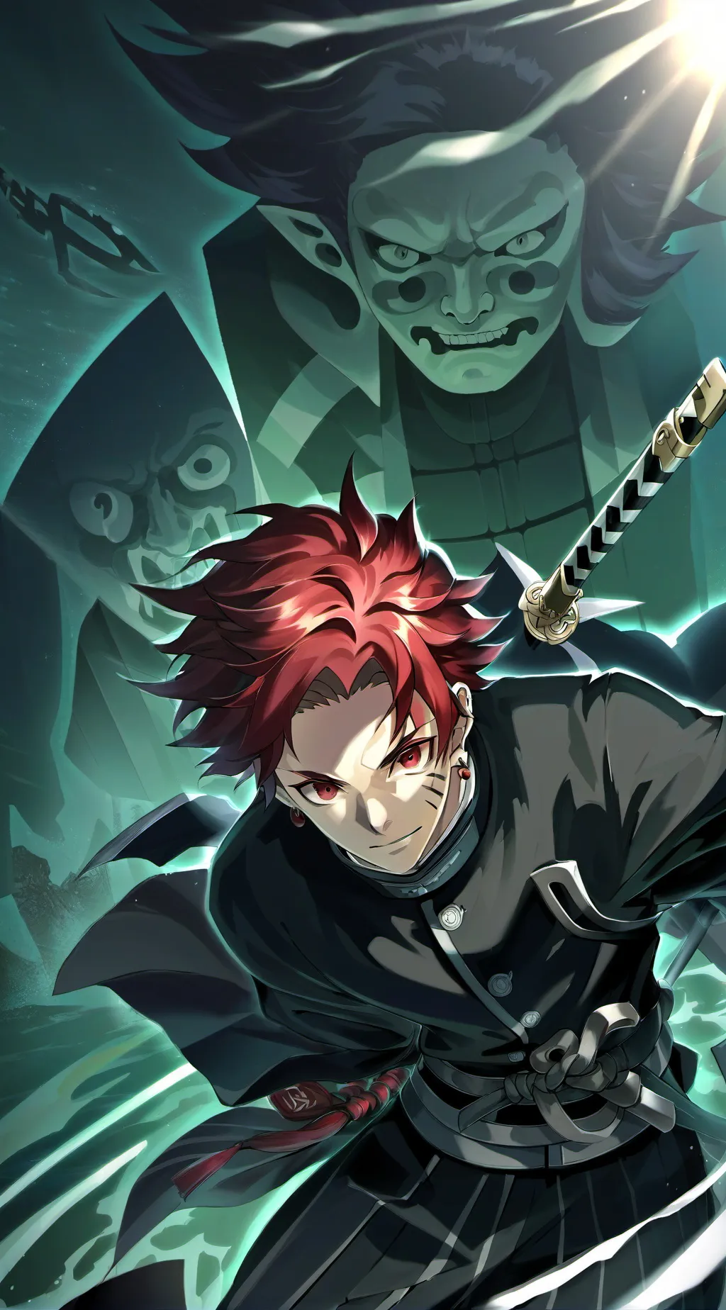 ai character: Tanjiro Kamado background