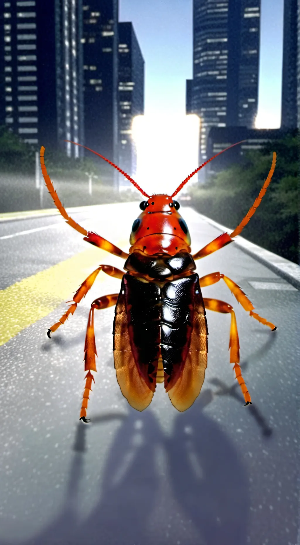 ai character: Cockroach background